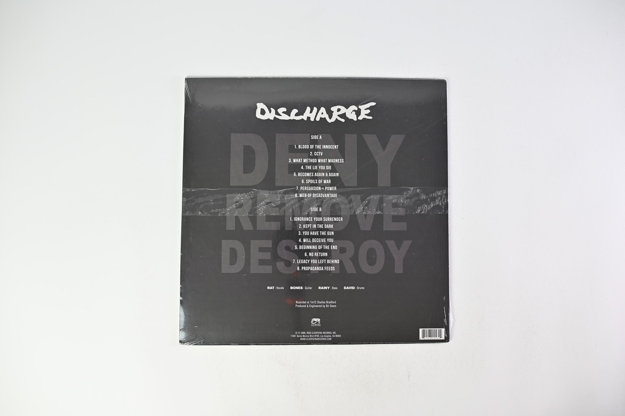 Discharge - Disensitise on Cleopatra - White Vinyl Sealed