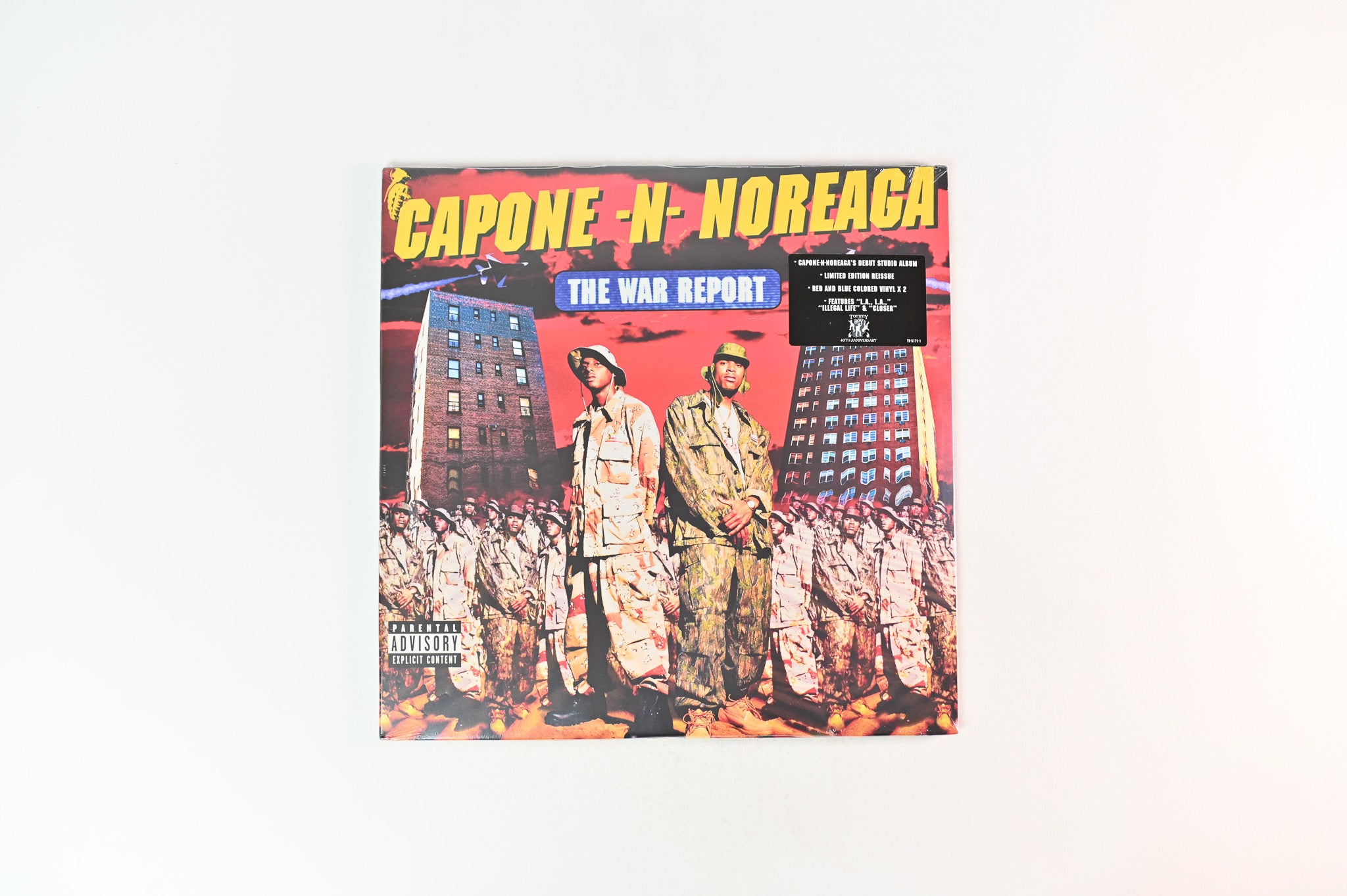 Capone -N- Noreaga - The War Report on Tommy Boy Ltd Clear With Red & Blue Splatter Reissue Sealed