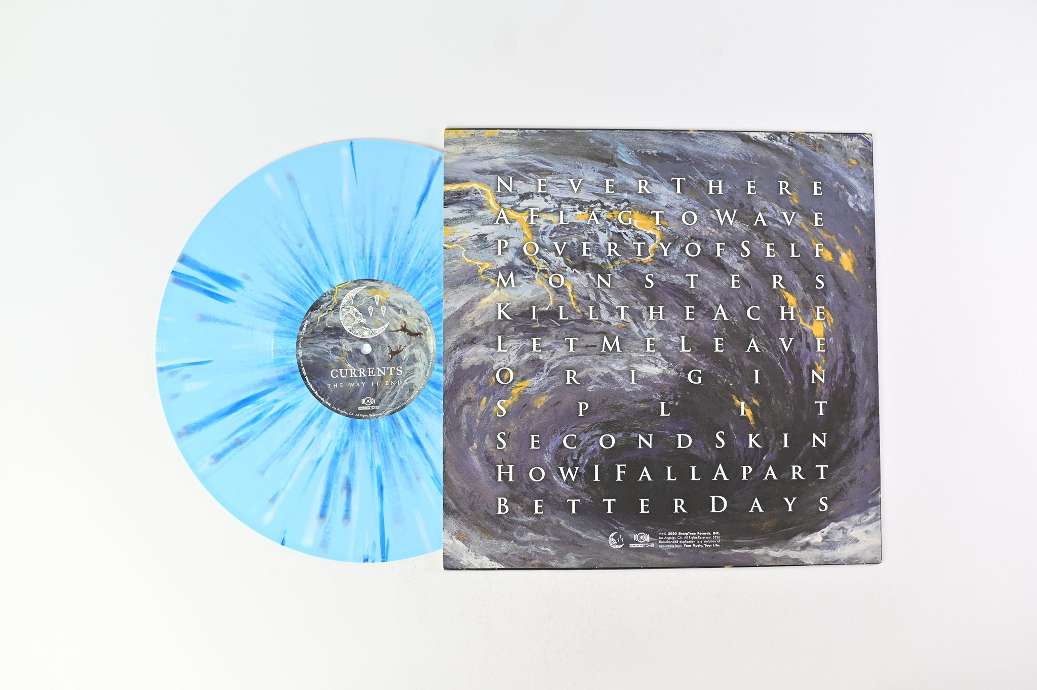 Currents - The Way It Ends on SharpTone Ltd Baby Blue w/ Aqua Blue and White Splatter