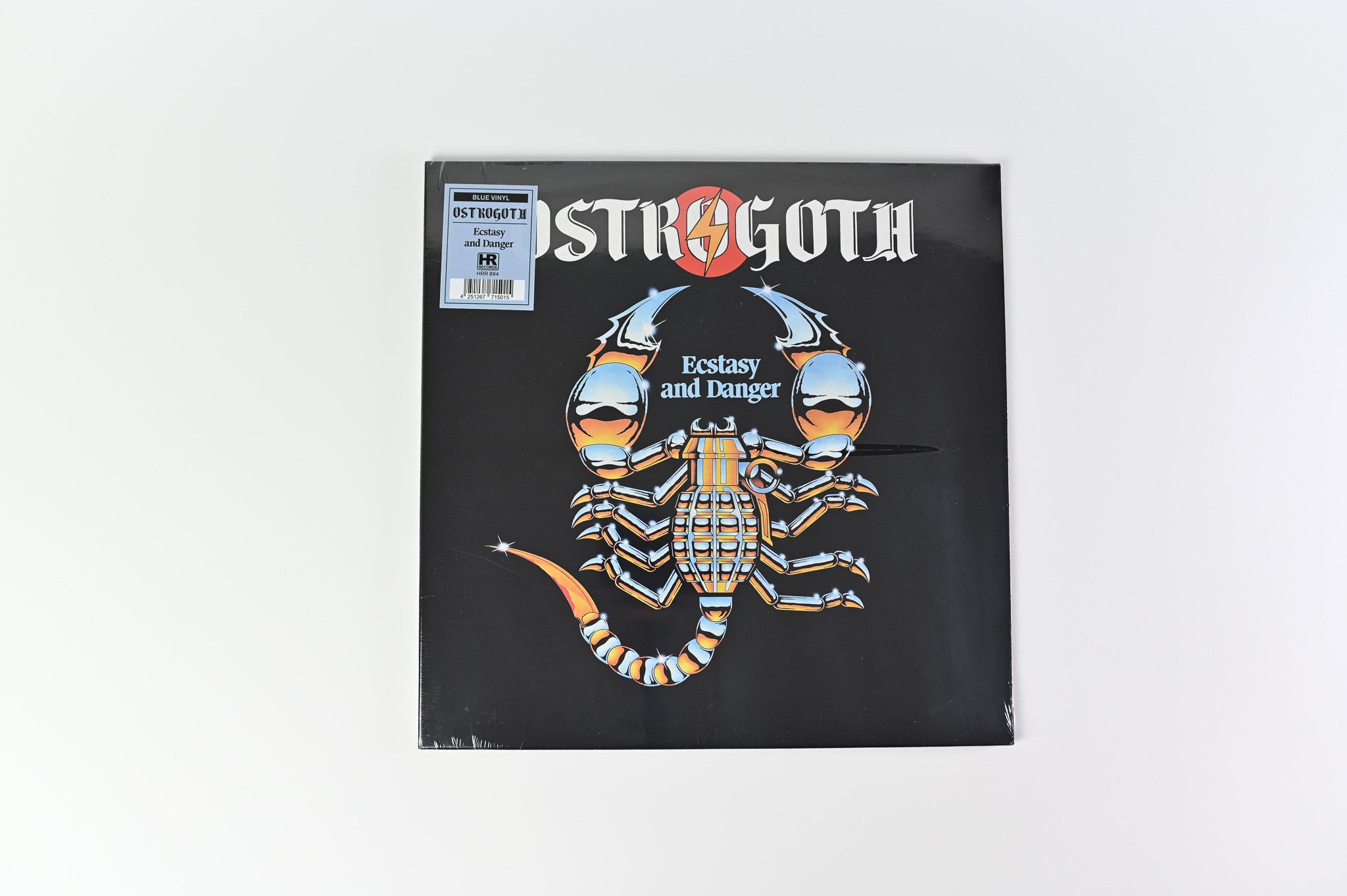 Ostrogoth - Ecstasy And Danger on High Roller Ltd Blue Vinyl Reissue