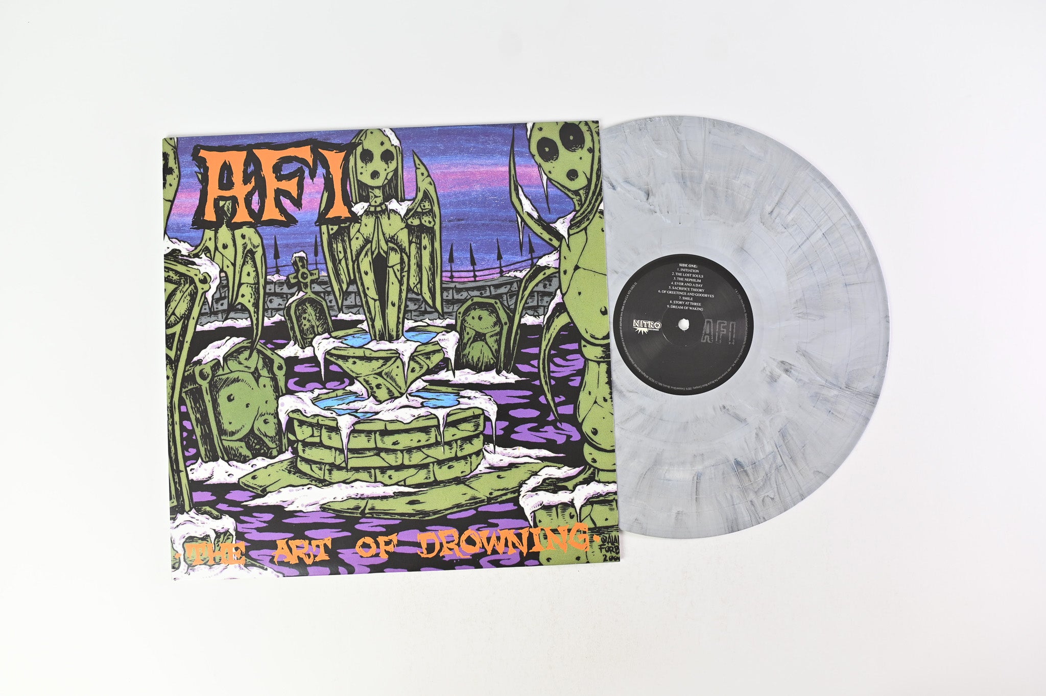 AFI - The Art Of Drowning on Nitro Light Grey Marbled Reissue