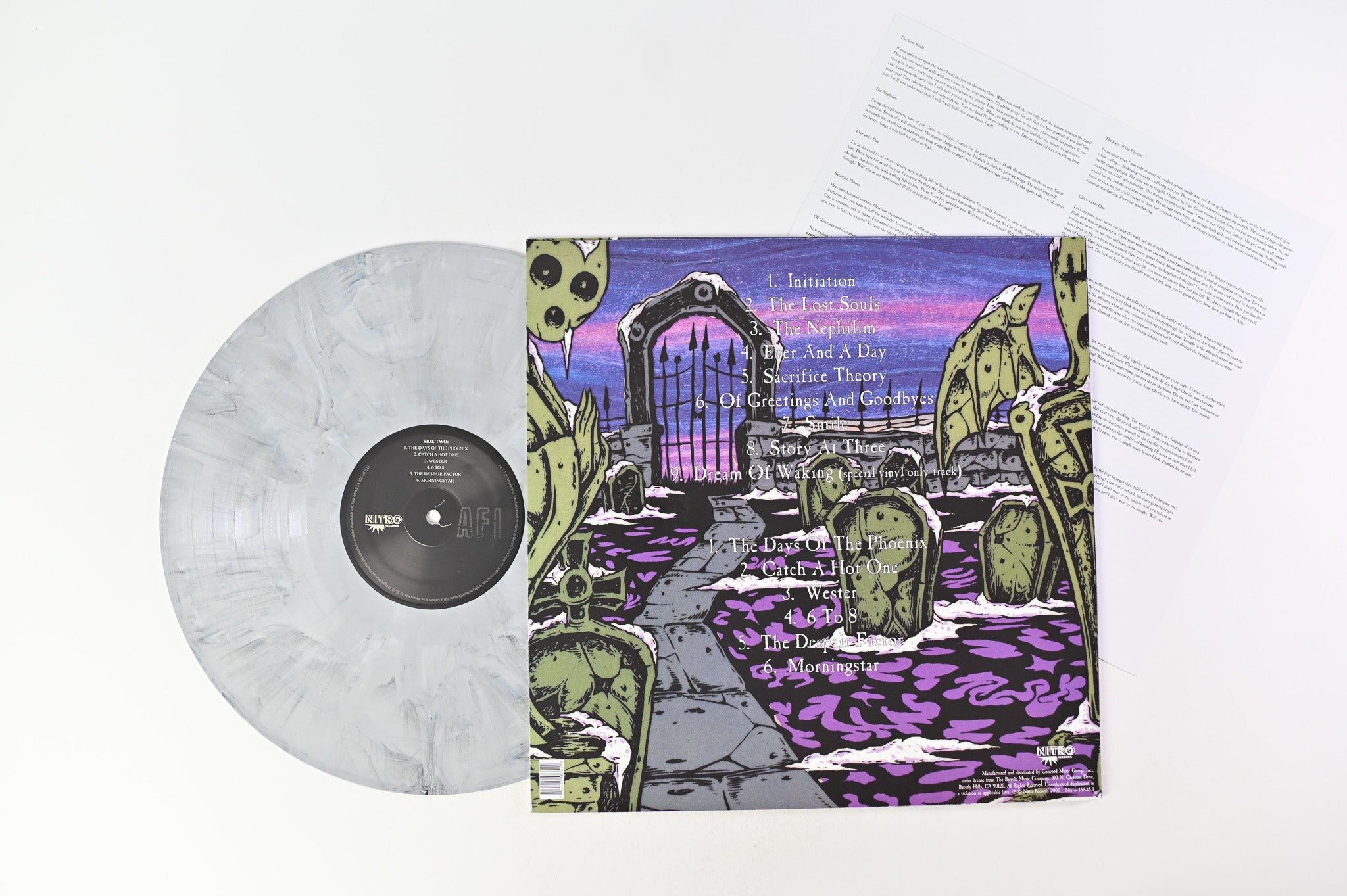 AFI - The Art Of Drowning on Nitro Light Grey Marbled Reissue