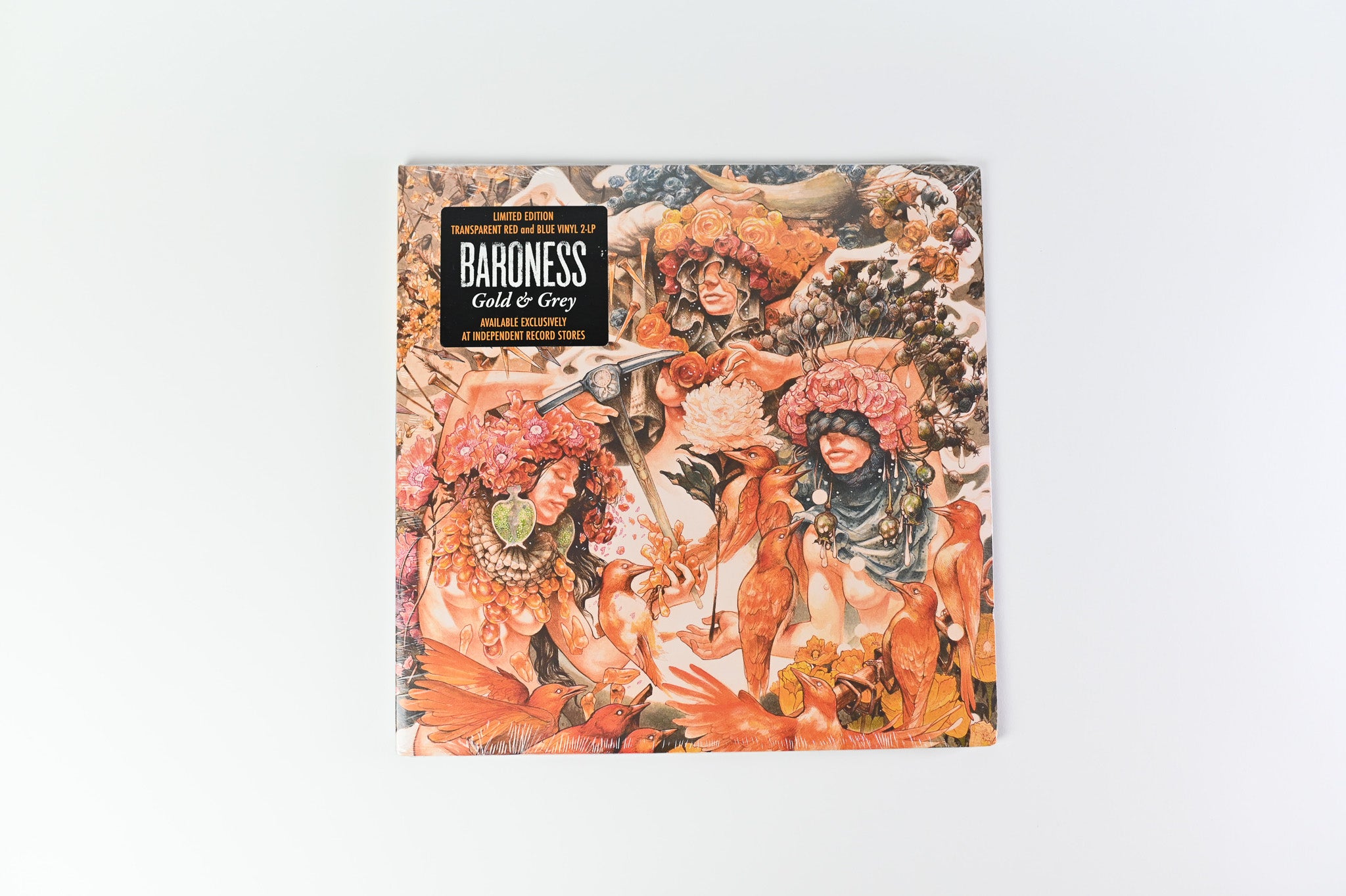 Baroness - Gold & Grey on Abraxan Hymns Ltd Transparent Red & Blue Vinyl Sealed
