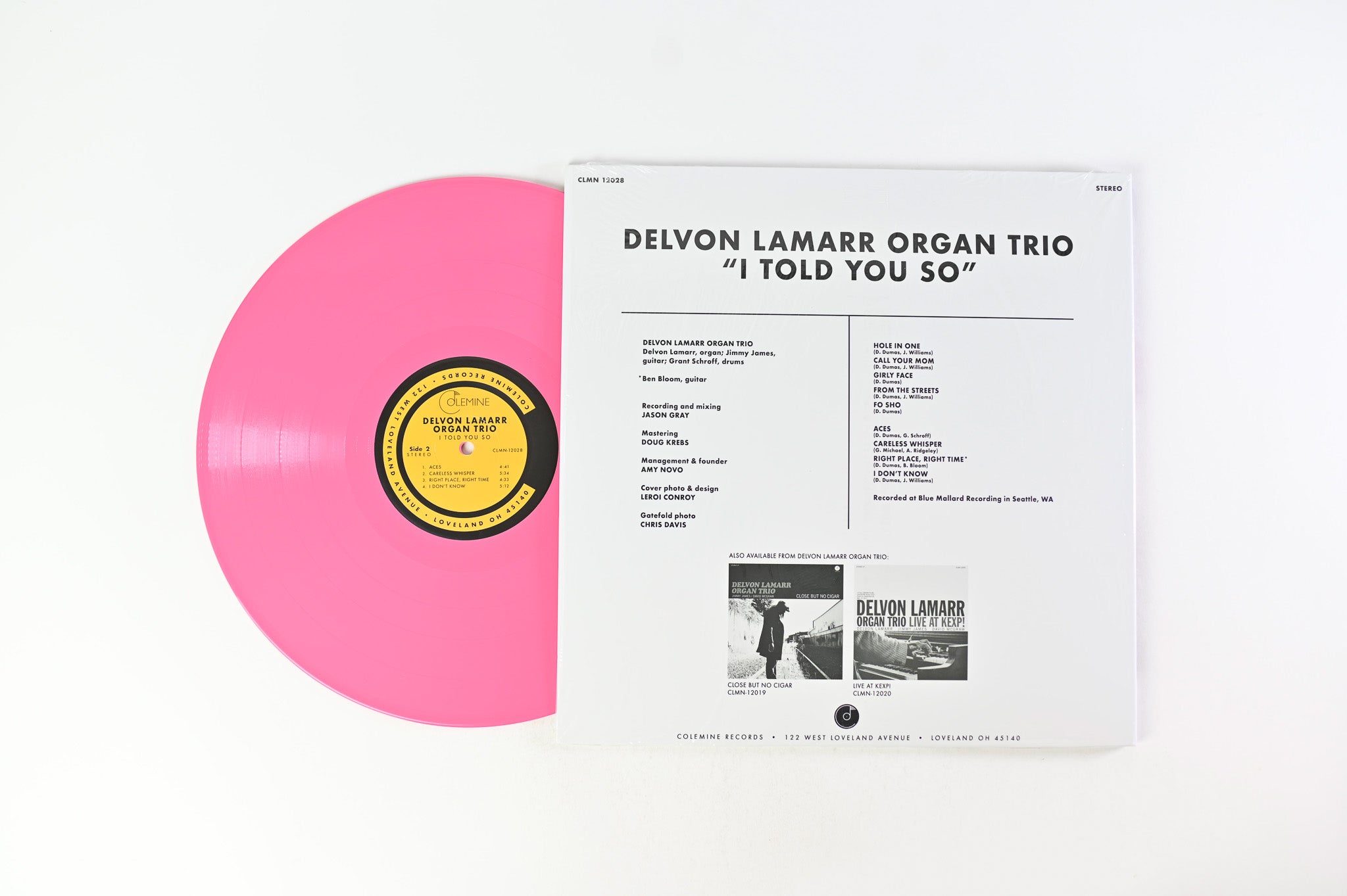 Delvon Lamarr Organ Trio - I Told You So on Colemine Records - Pink Vinyl