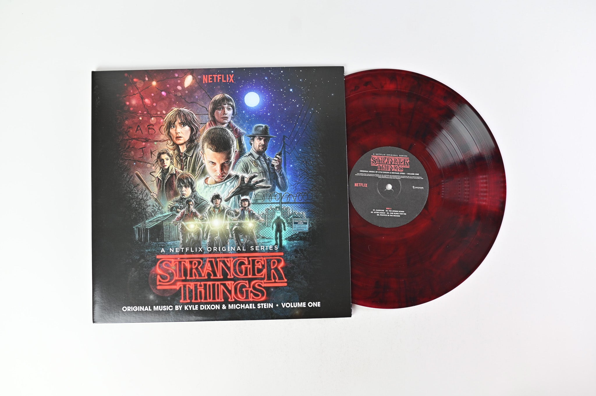 Kyle Dixon - Stranger Things - Volume One (A Netflix Original Series) on Lakeshore Records - Red w/ Black Swirl