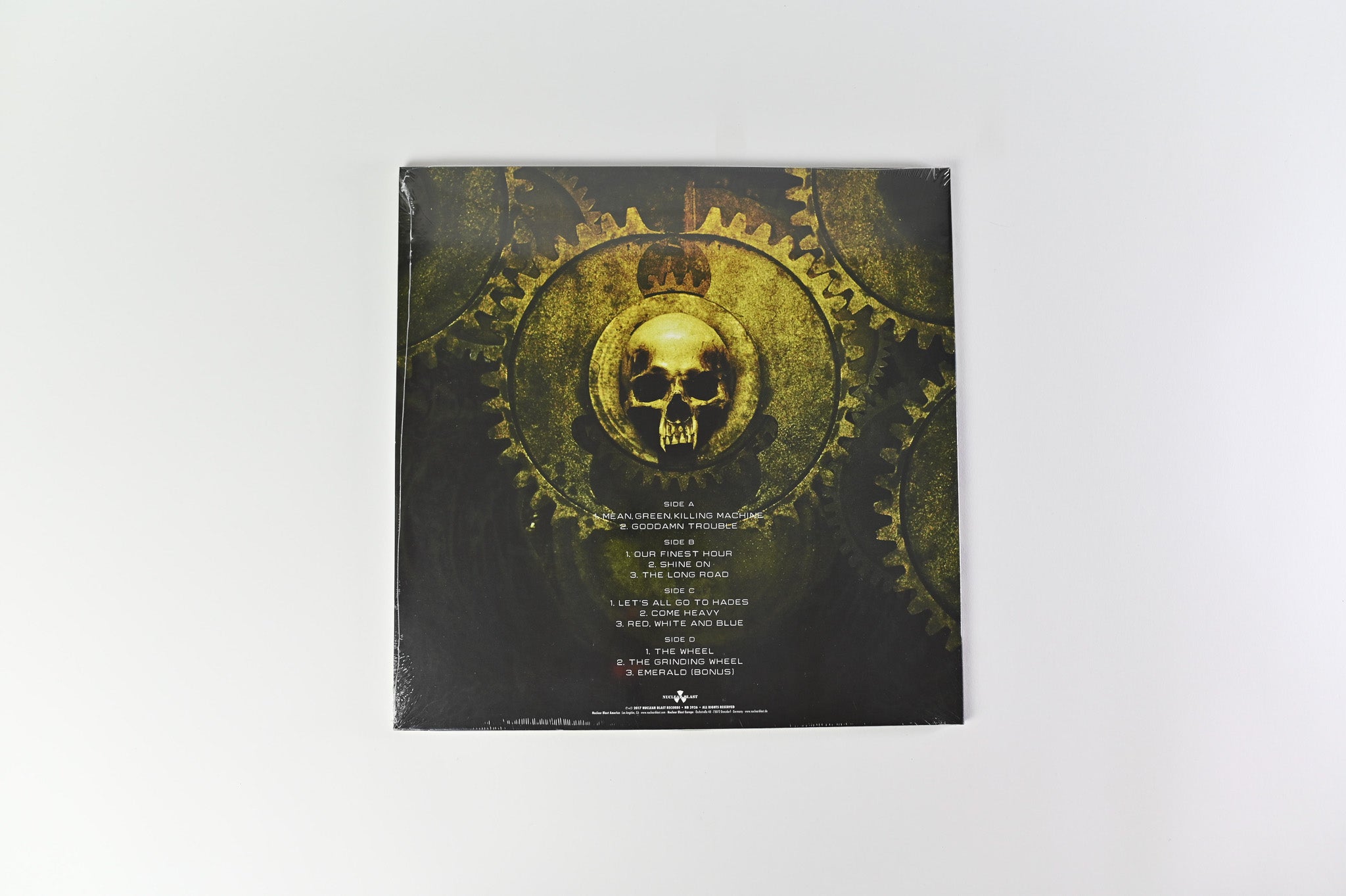 Overkill - The Grinding Wheel SEALED Yellow w/Black Splatter on Nuclear Blast