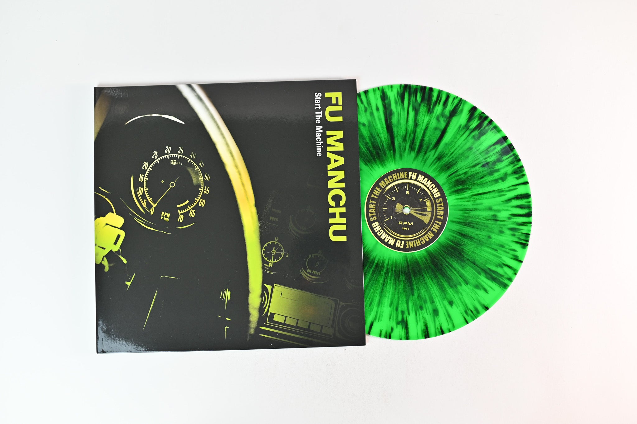 Fu Manchu - Start The Machine on At the Dojo Ltd Green Neon Splatter Reissue With 7" Flexi Disc