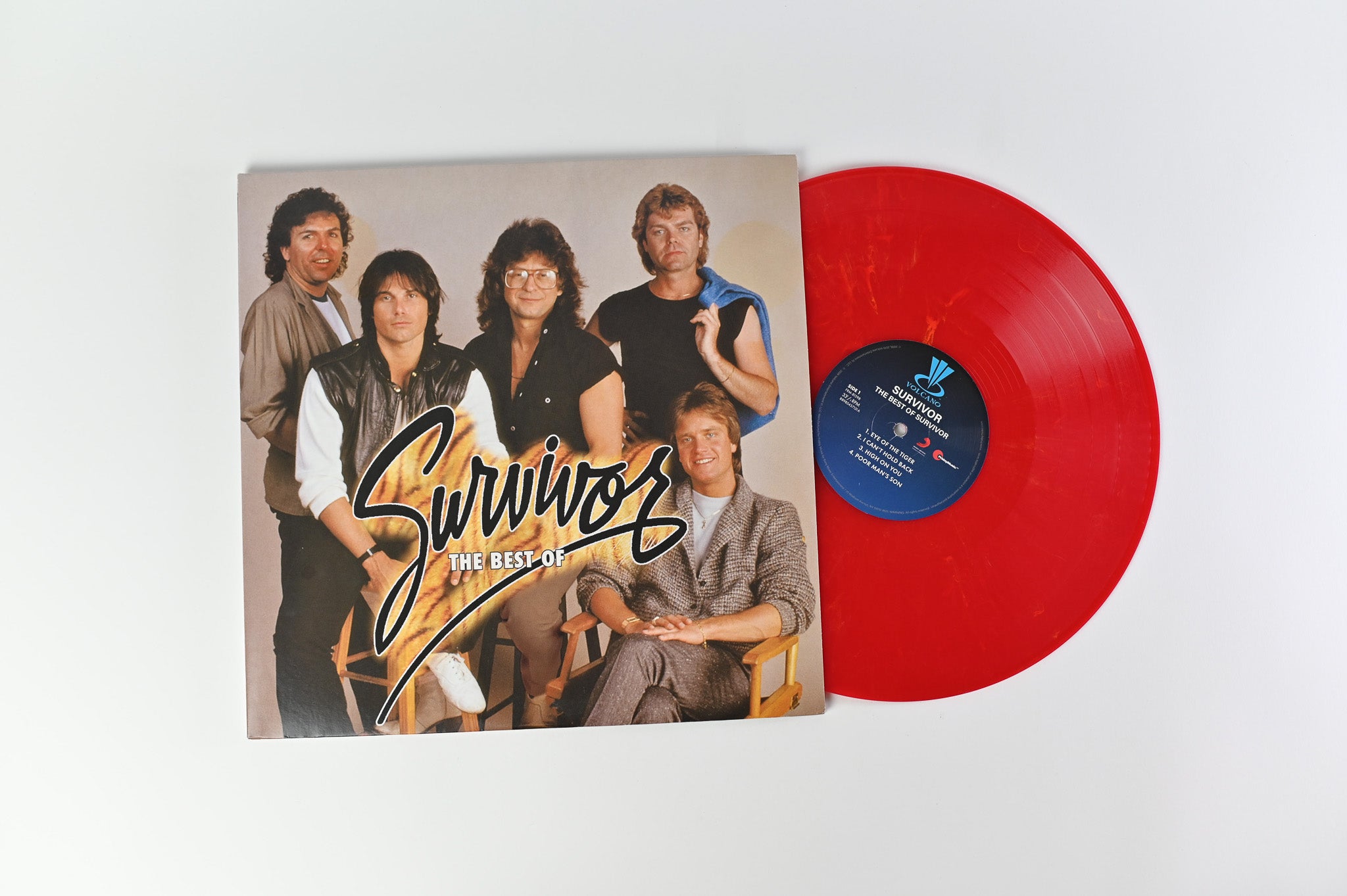 Survivor - The Best Of on Volcano/Friday Music Orange/Red Swirl Vinyl