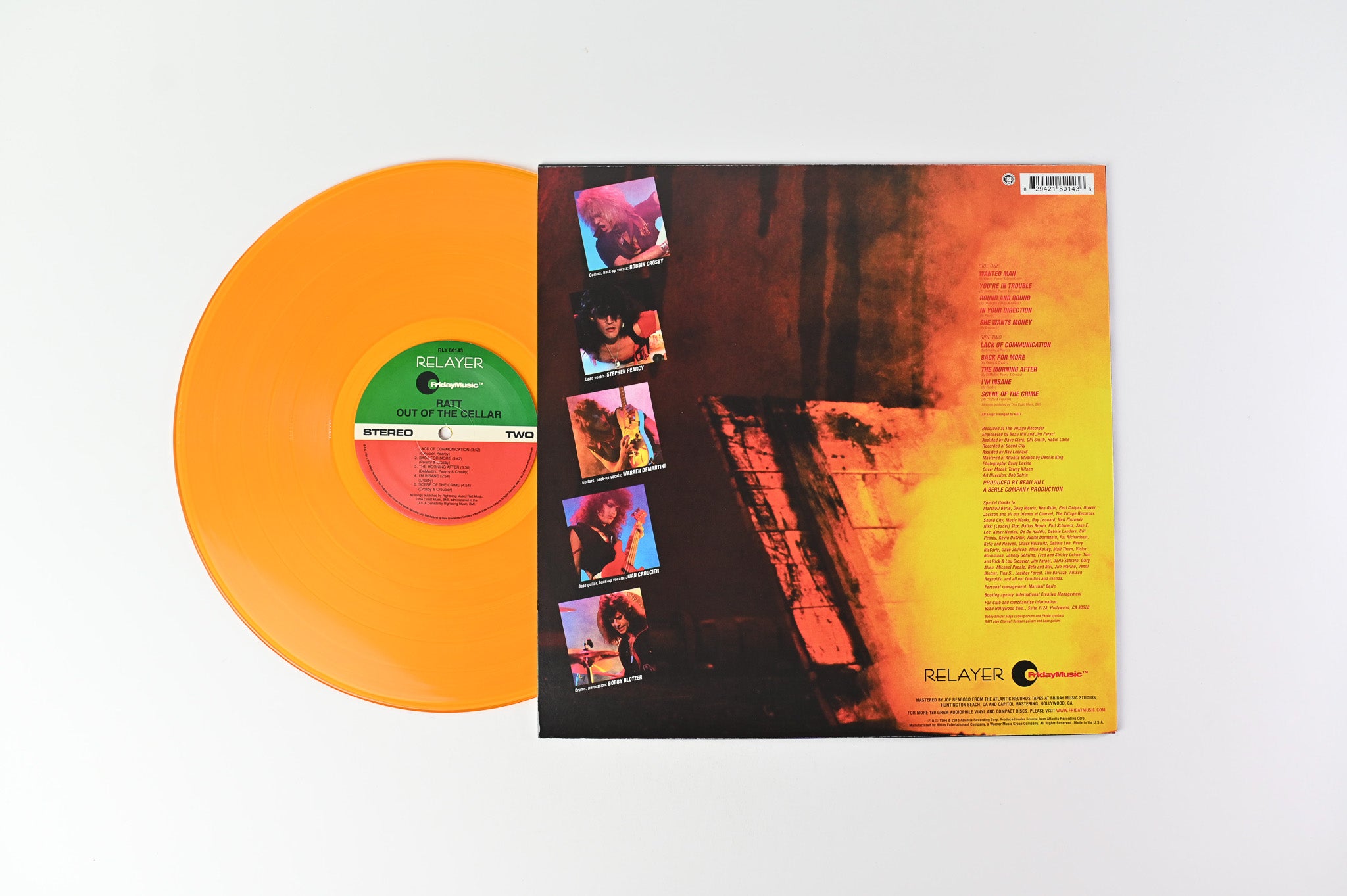 Ratt - Out Of The Cellar on Relayer Orange Translucent Reissue