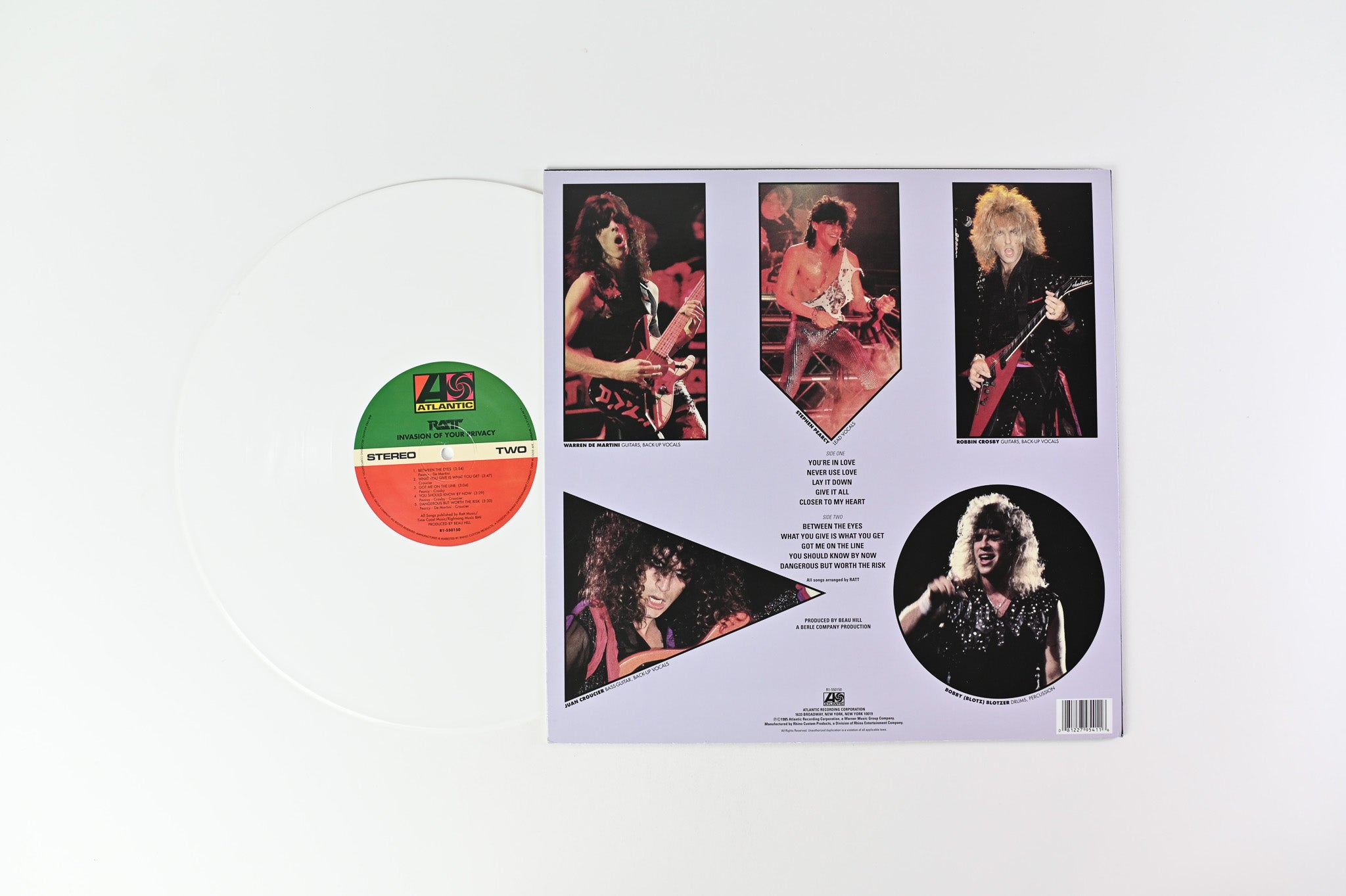 Ratt - Invasion Of Your Privacy on Atlantic Ltd White Vinyl