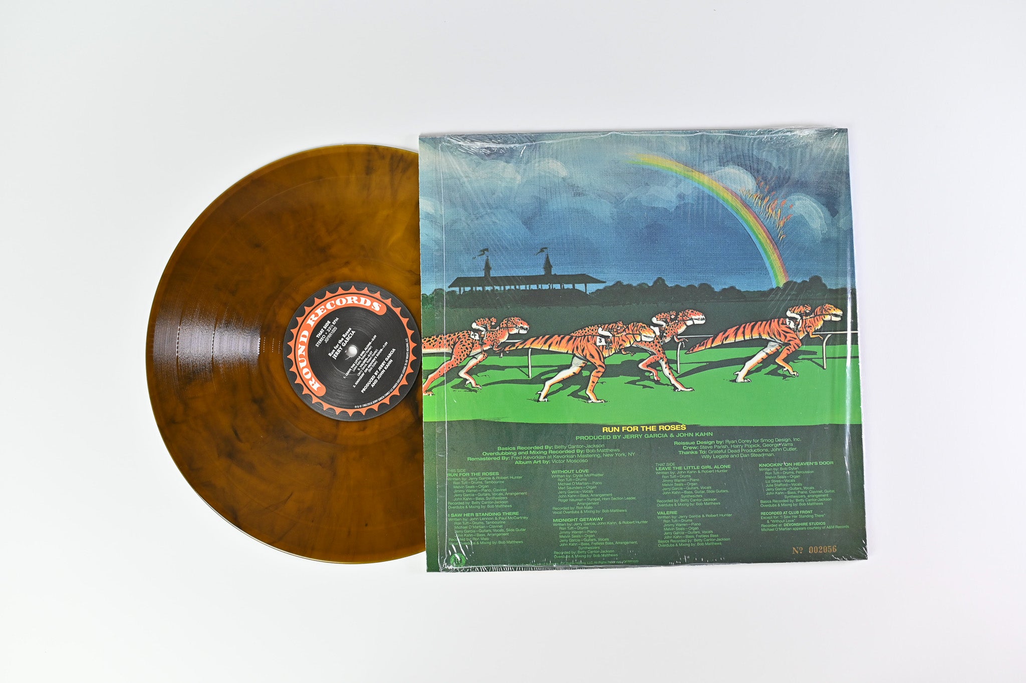 Jerry Garcia - Run For The Roses on Round RSD 2018 Ltd Numbered Orange & Black Marbled Vinyl Reissue