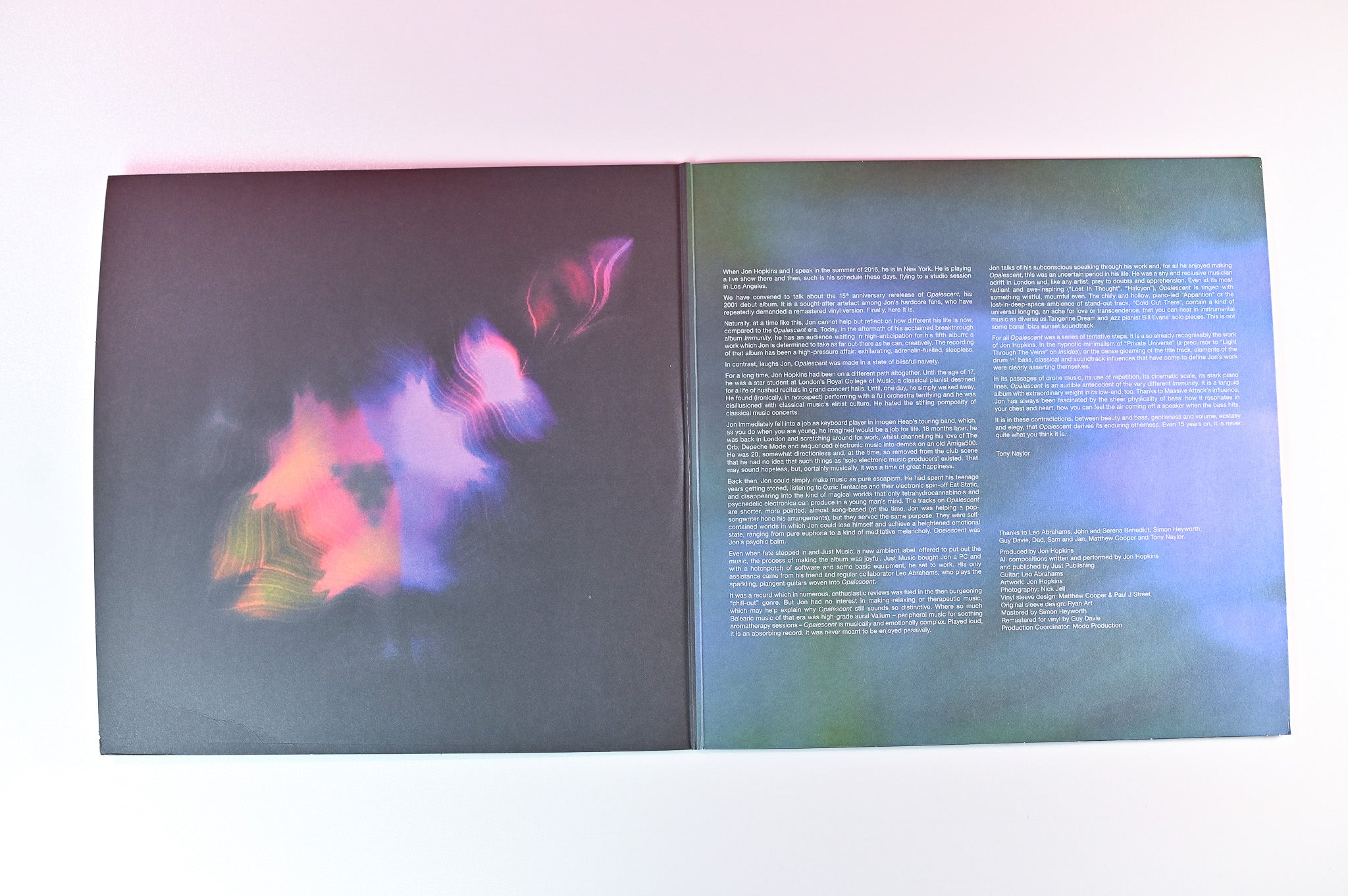 Jon Hopkins - Opalescent on Just Music - Clear Vinyl