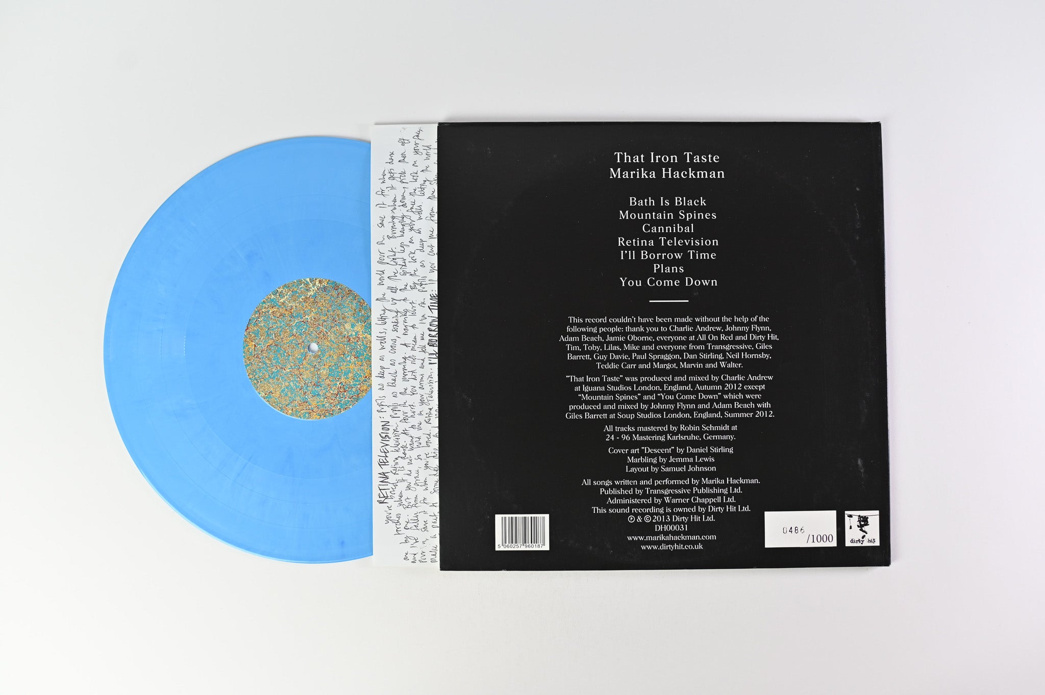 Marika Hackman - That Iron Taste on Dirty Hit Numbered Baby Blue Vinyl