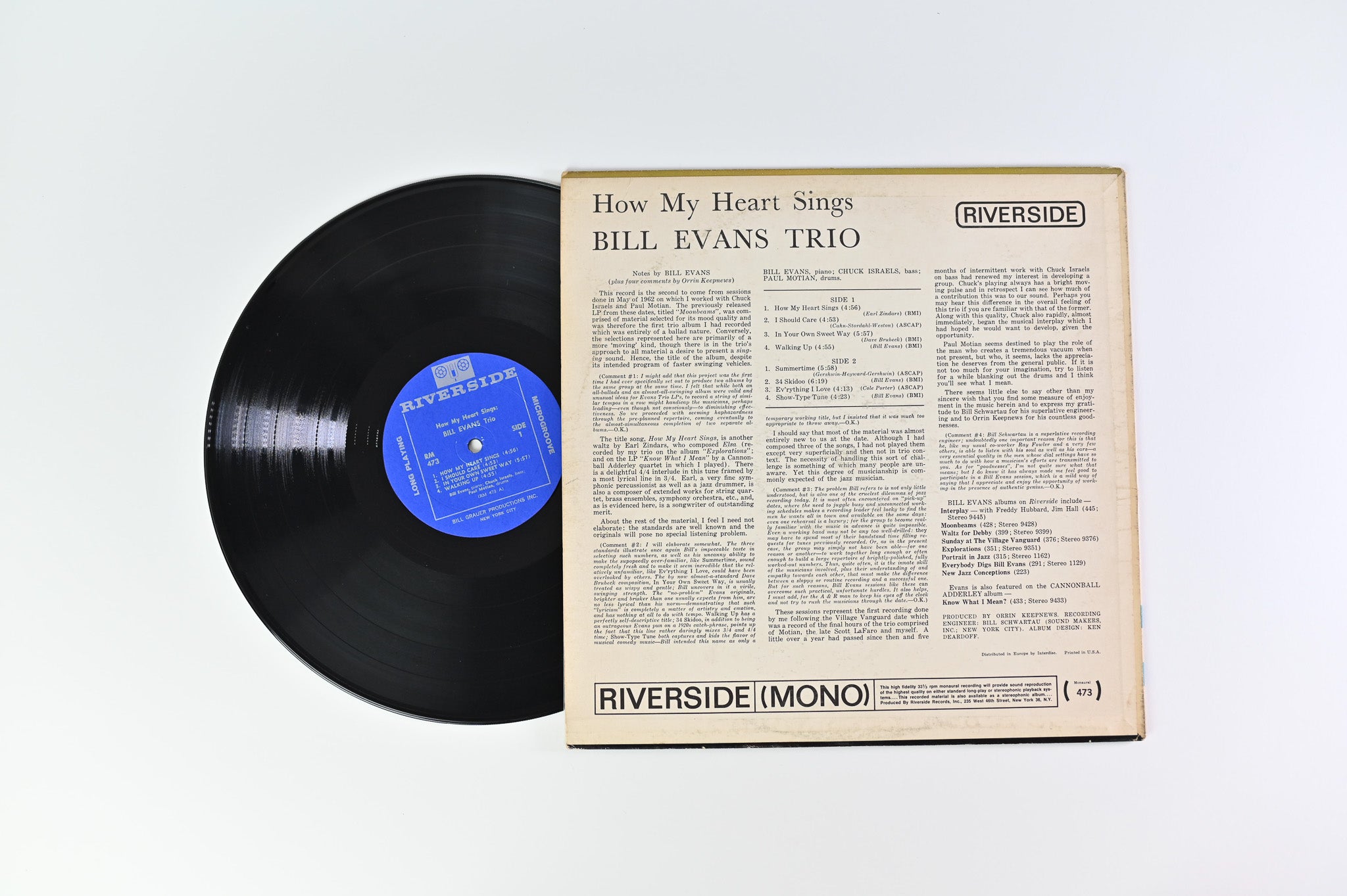 The Bill Evans Trio - How My Heart Sings on Riverside Mono
