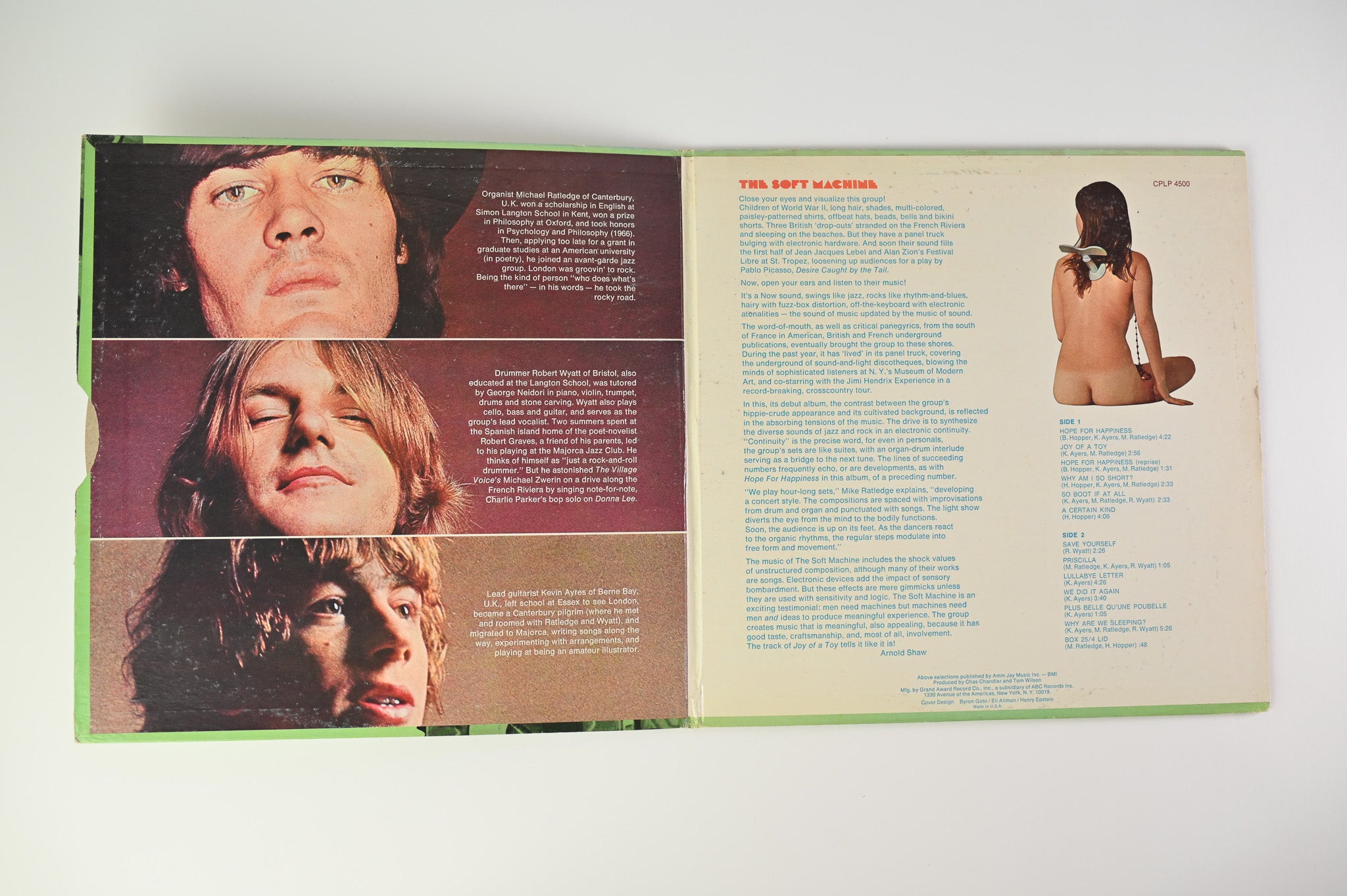 Soft Machine - The Soft Machine on Probe/ABC Records Uncensored Die-Cut Gatefold