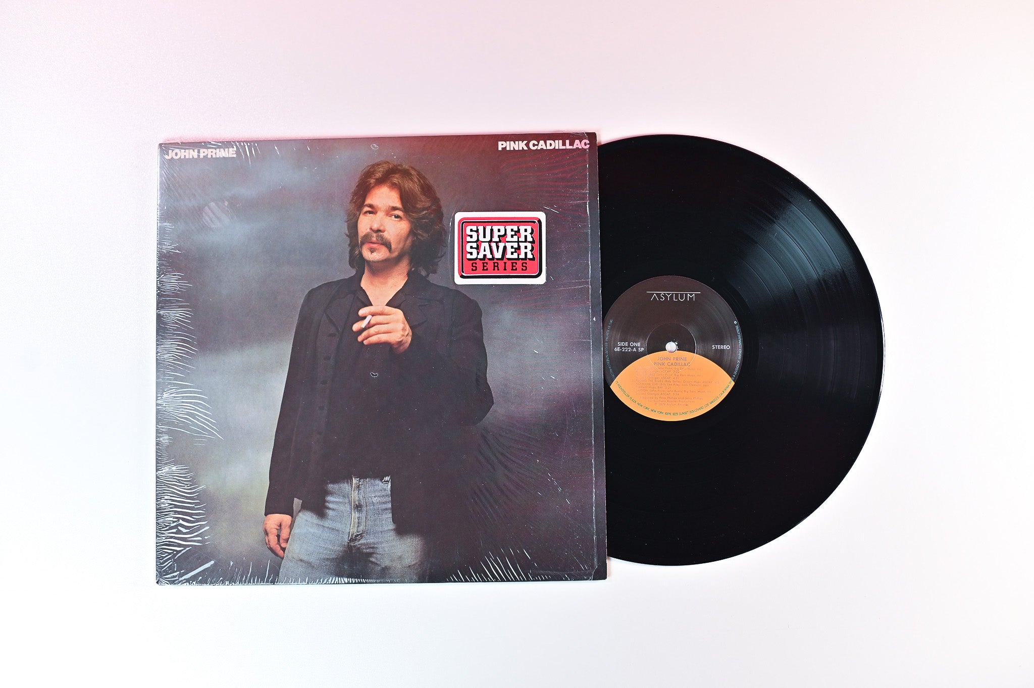 John Prine - Pink Cadillac on Asylum Records