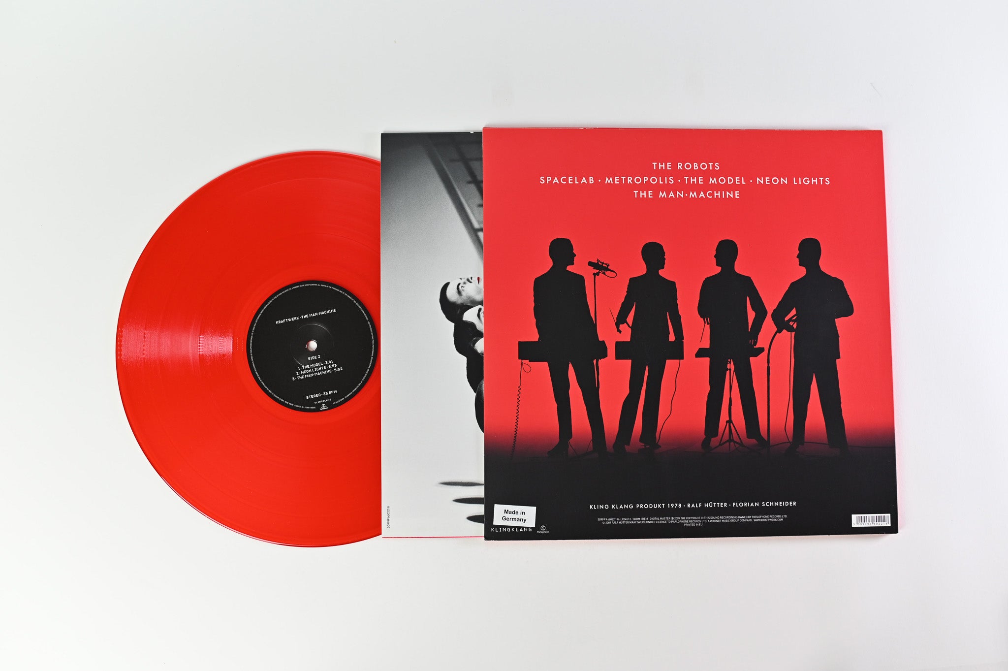 Kraftwerk - The Man•Machine Reissue on Kling Klang/Parlophone Red Translucent Vinyl