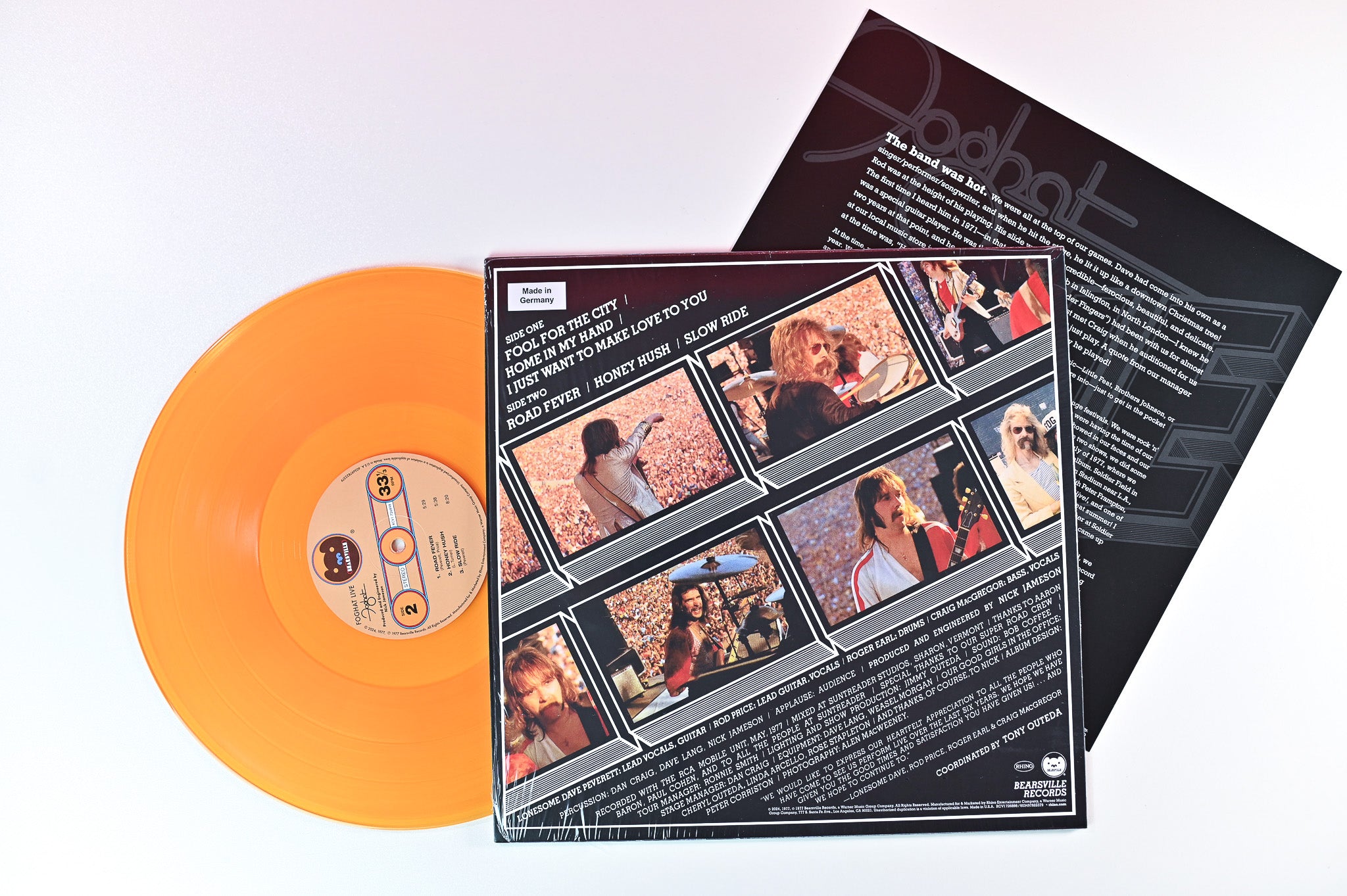 Foghat - Live on Rhino Records - Orange Vinyl