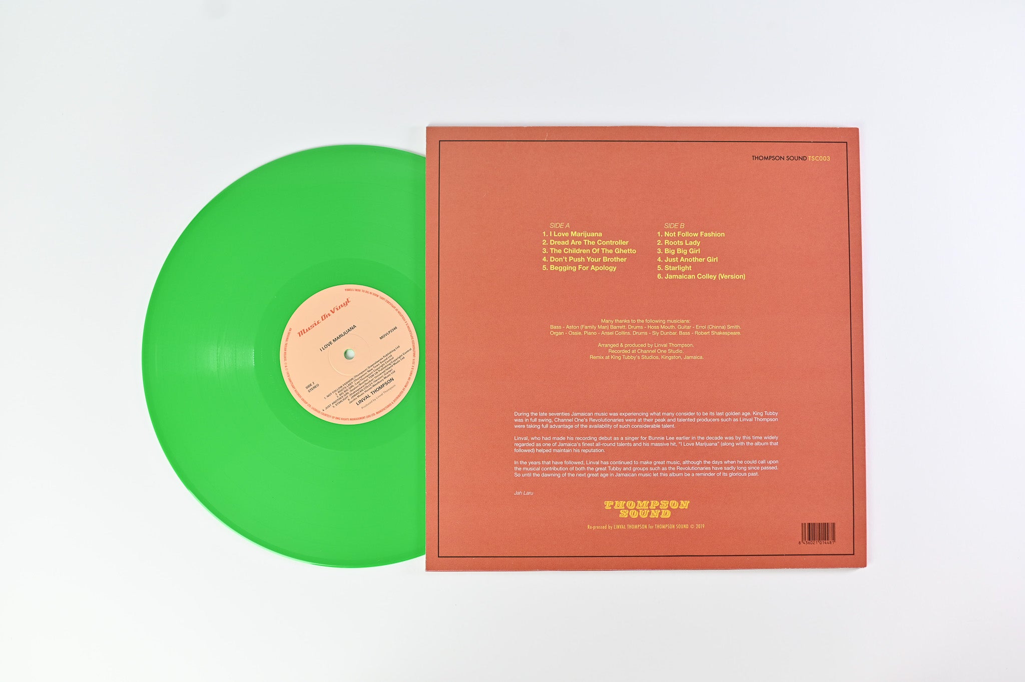 Linval Thompson - I Love Marijuana on Music On Vinyl - Green Vinyl