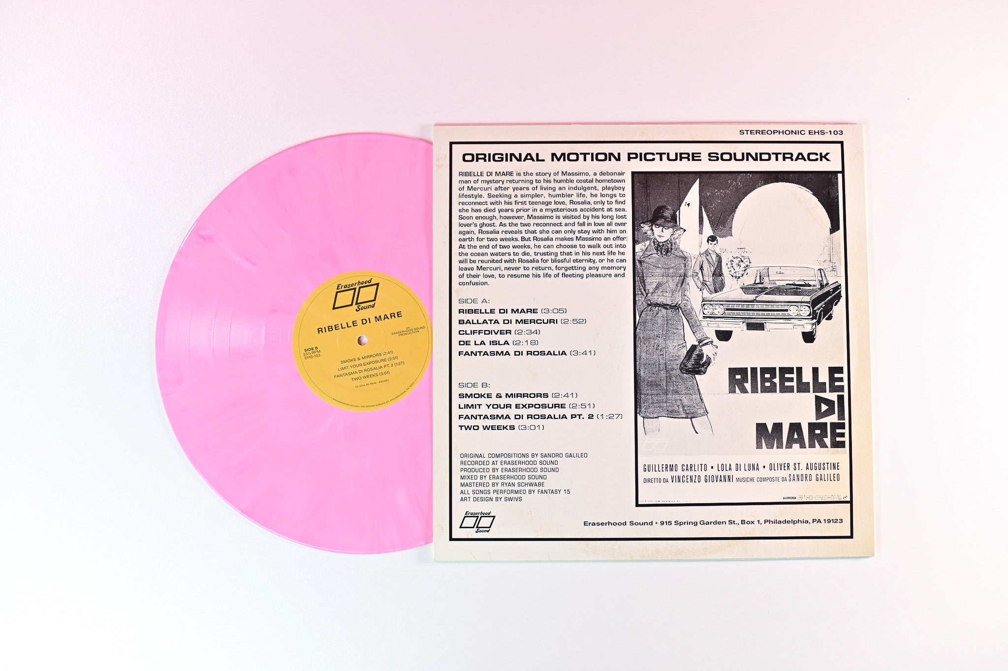Sandro Galileo - Ribelle di Mare on Eraserhood Sound - Pink Vinyl