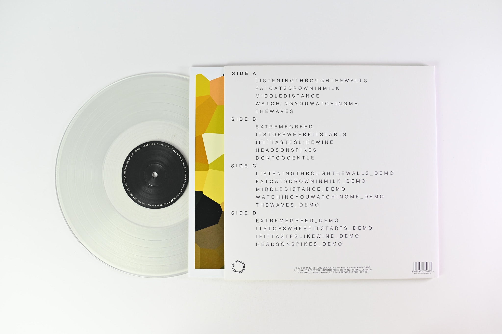 IST IST - The Art of Lying on Kind Violence Records Ultra Clear Vinyl