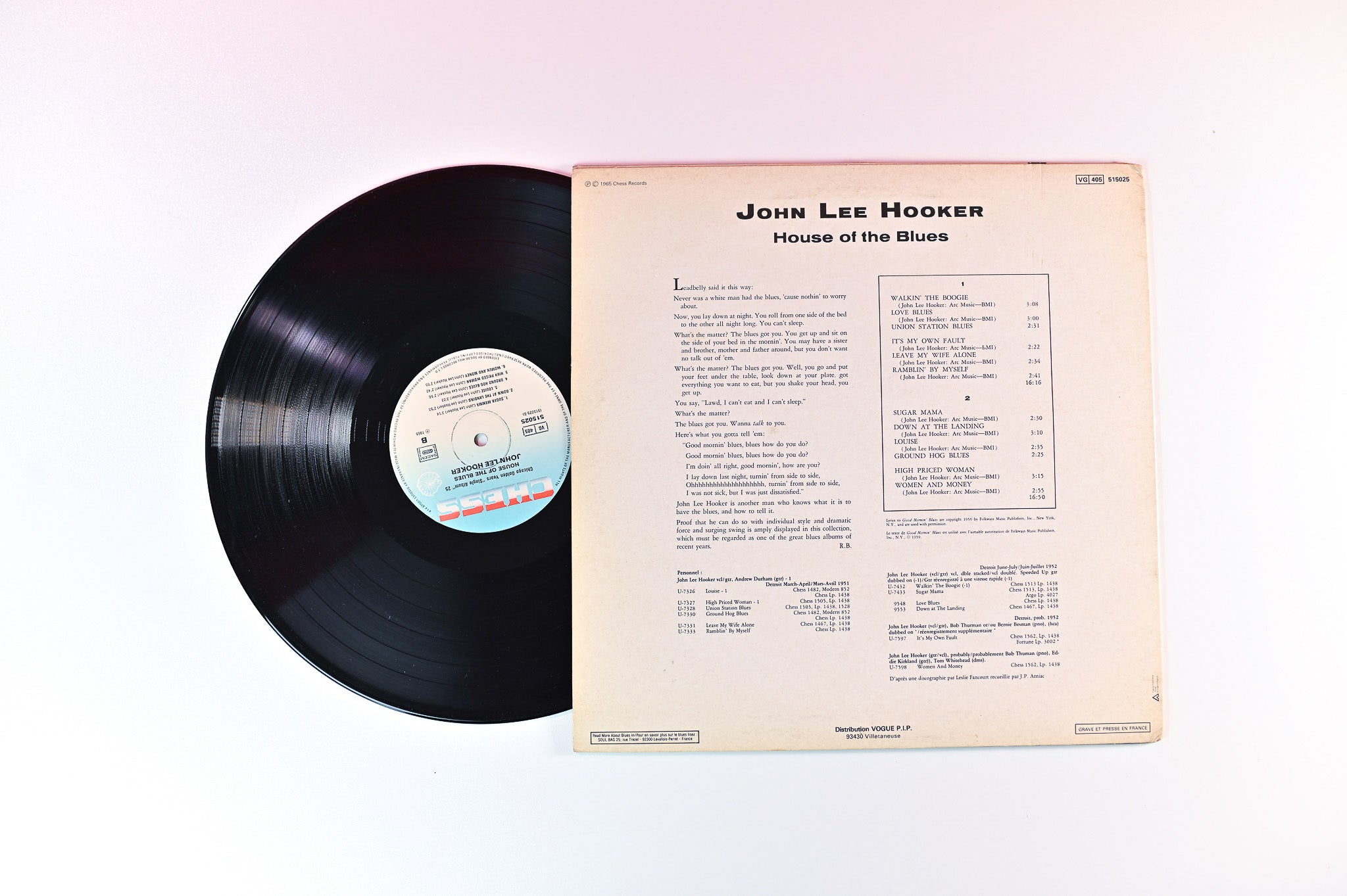 John Lee Hooker - House Of The Blues on Chess - French reissue