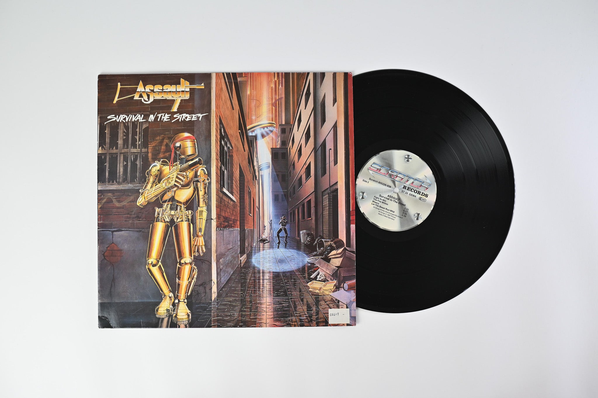 Assault - Survival In The Street on Scratch Records - German pressing