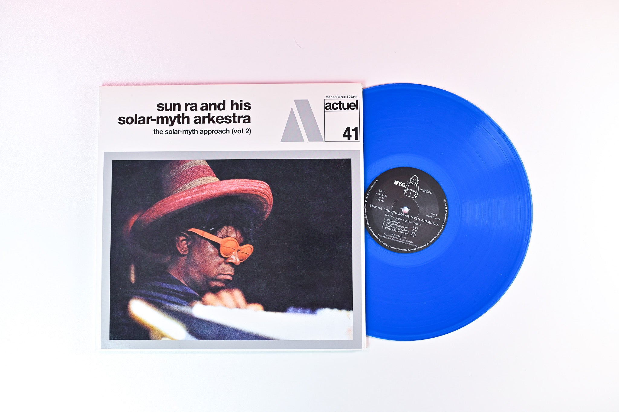 The Sun Ra Arkestra - The Solar Myth Approach, Vol. 2 on BYG Records - Blue Vinyl