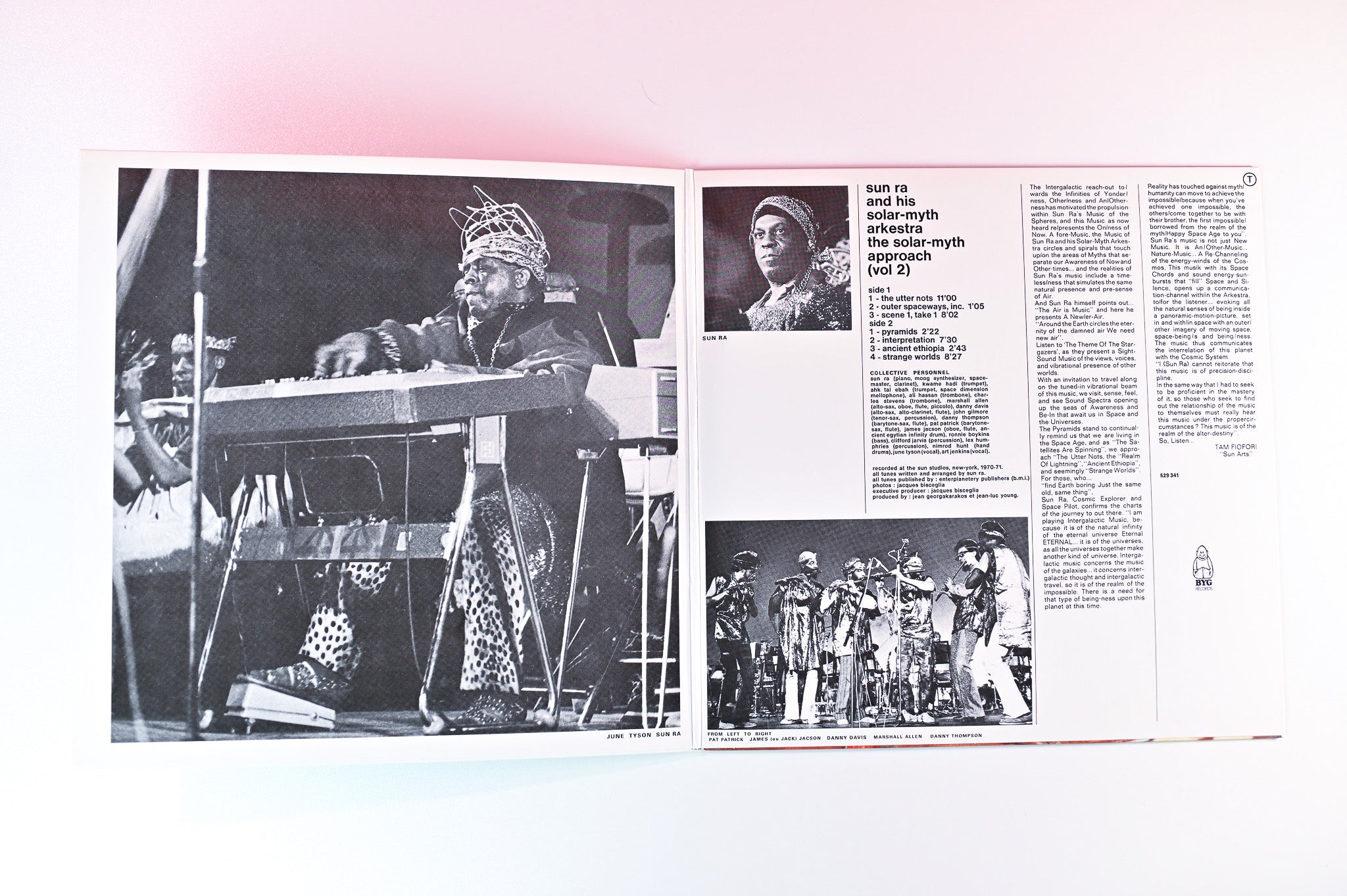 The Sun Ra Arkestra - The Solar Myth Approach, Vol. 2 on BYG Records - Blue Vinyl