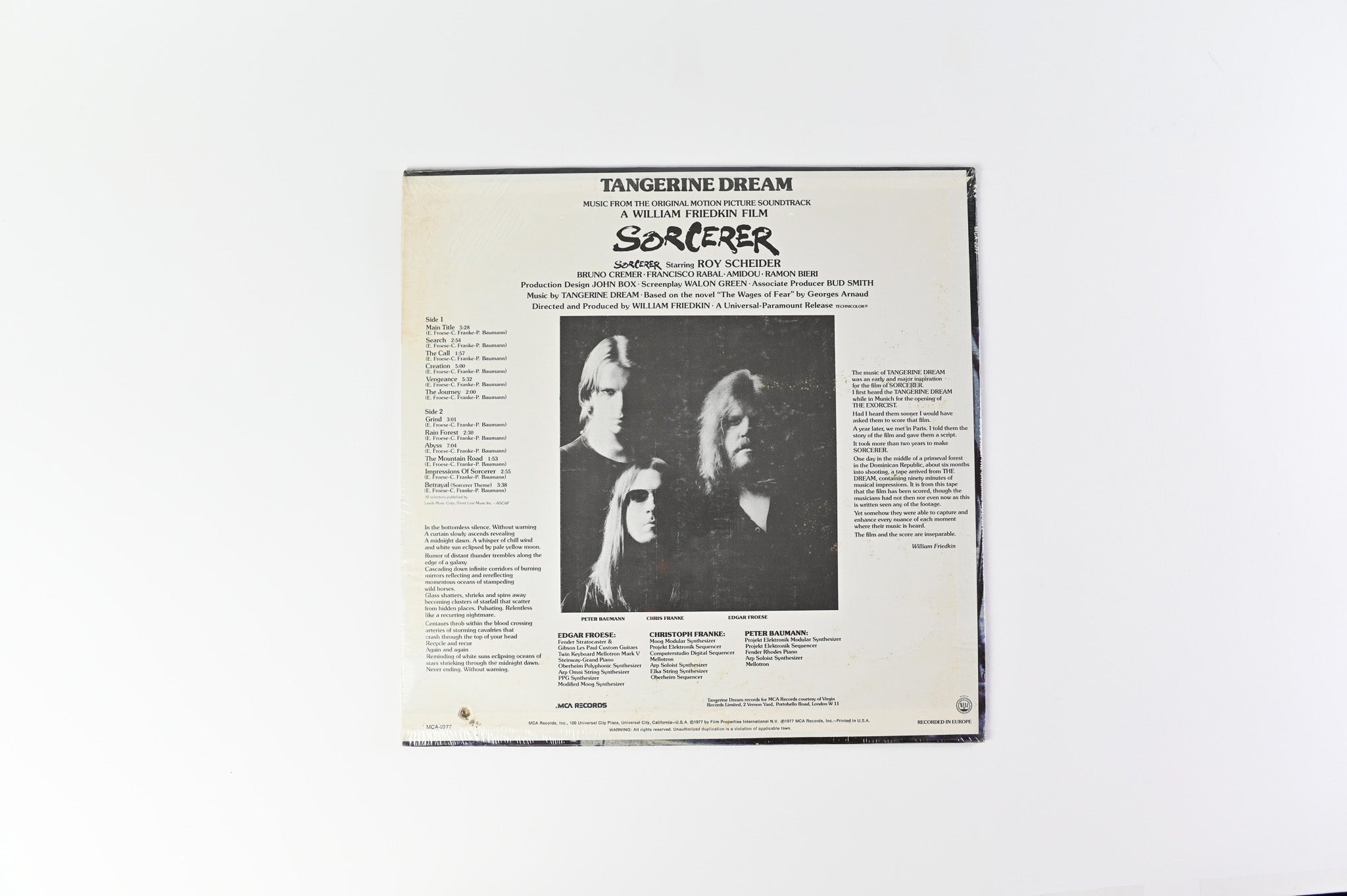 Tangerine Dream - Sorcerer (Music From The Original Motion Picture Soundtrack) on MCA Sealed