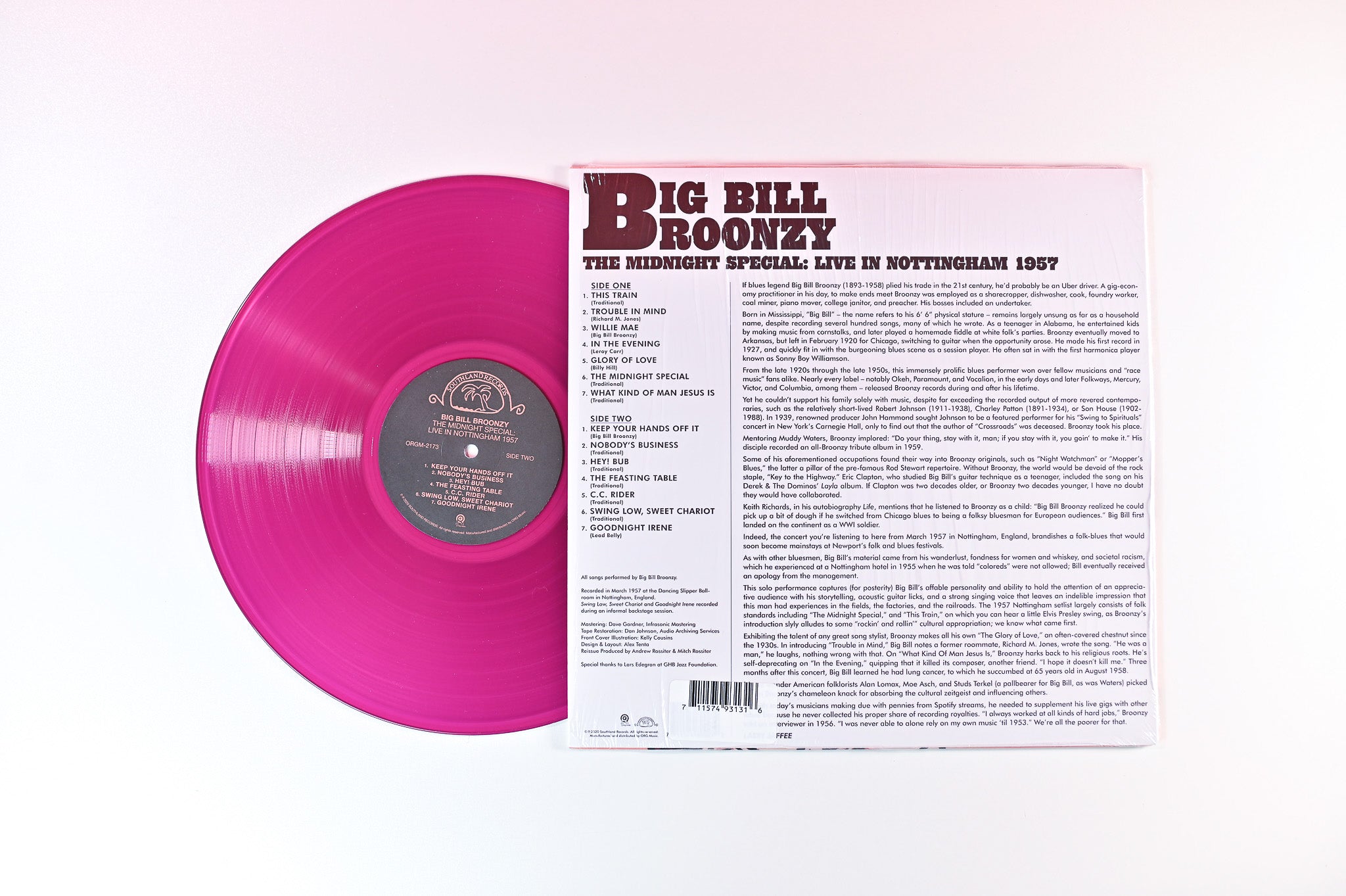 Big Bill Broonzy - The Midnight Special: Live In Nottingham 1957 on ORG Music - Violet Vinyl