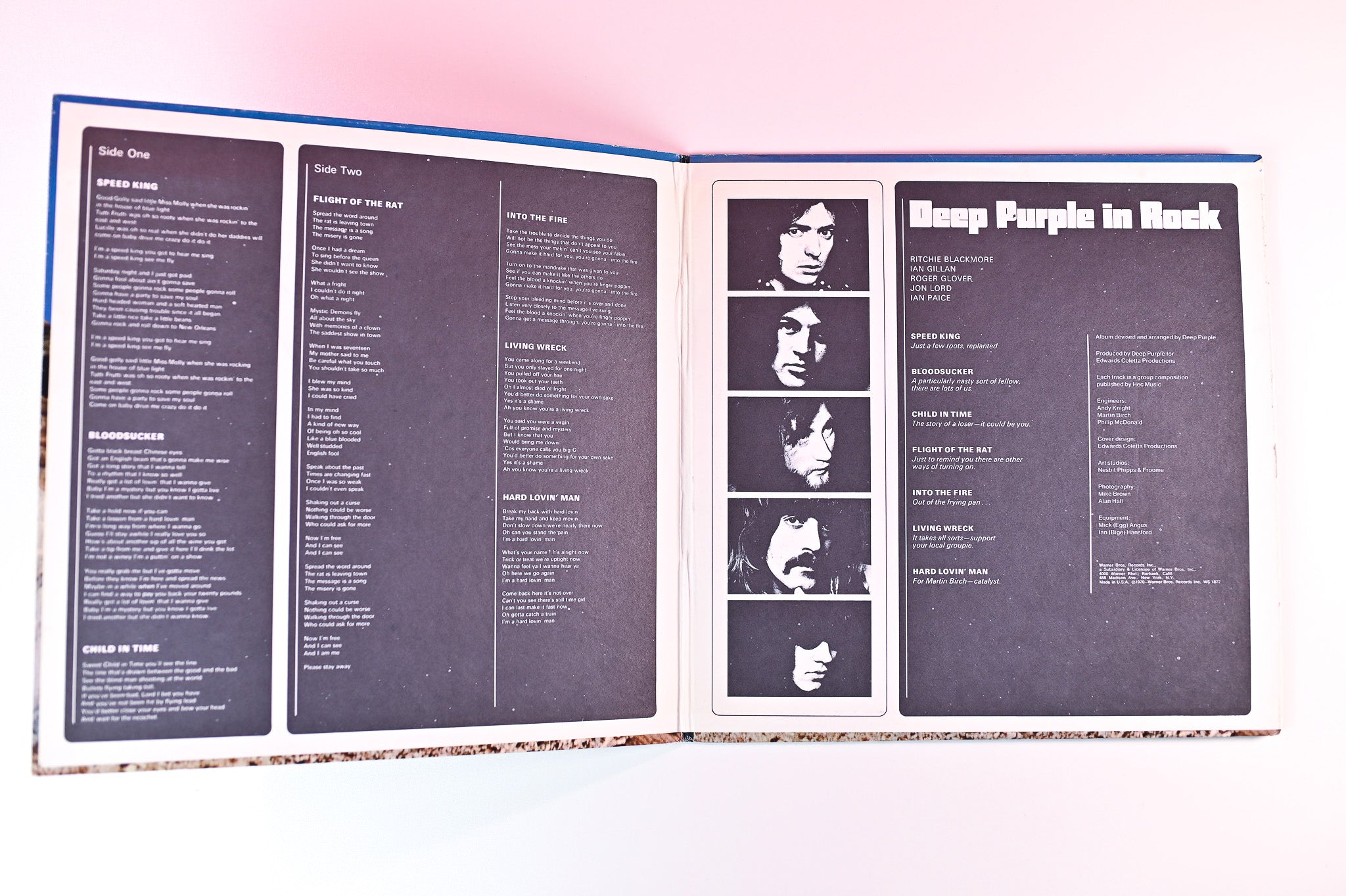 Deep Purple - In Rock on Warner Bros. Records