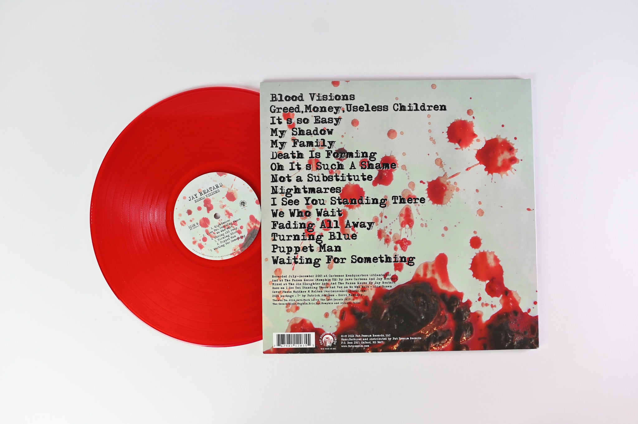 Jay Reatard - Blood Visions on Fat Possum Records Clear Red Vinyl