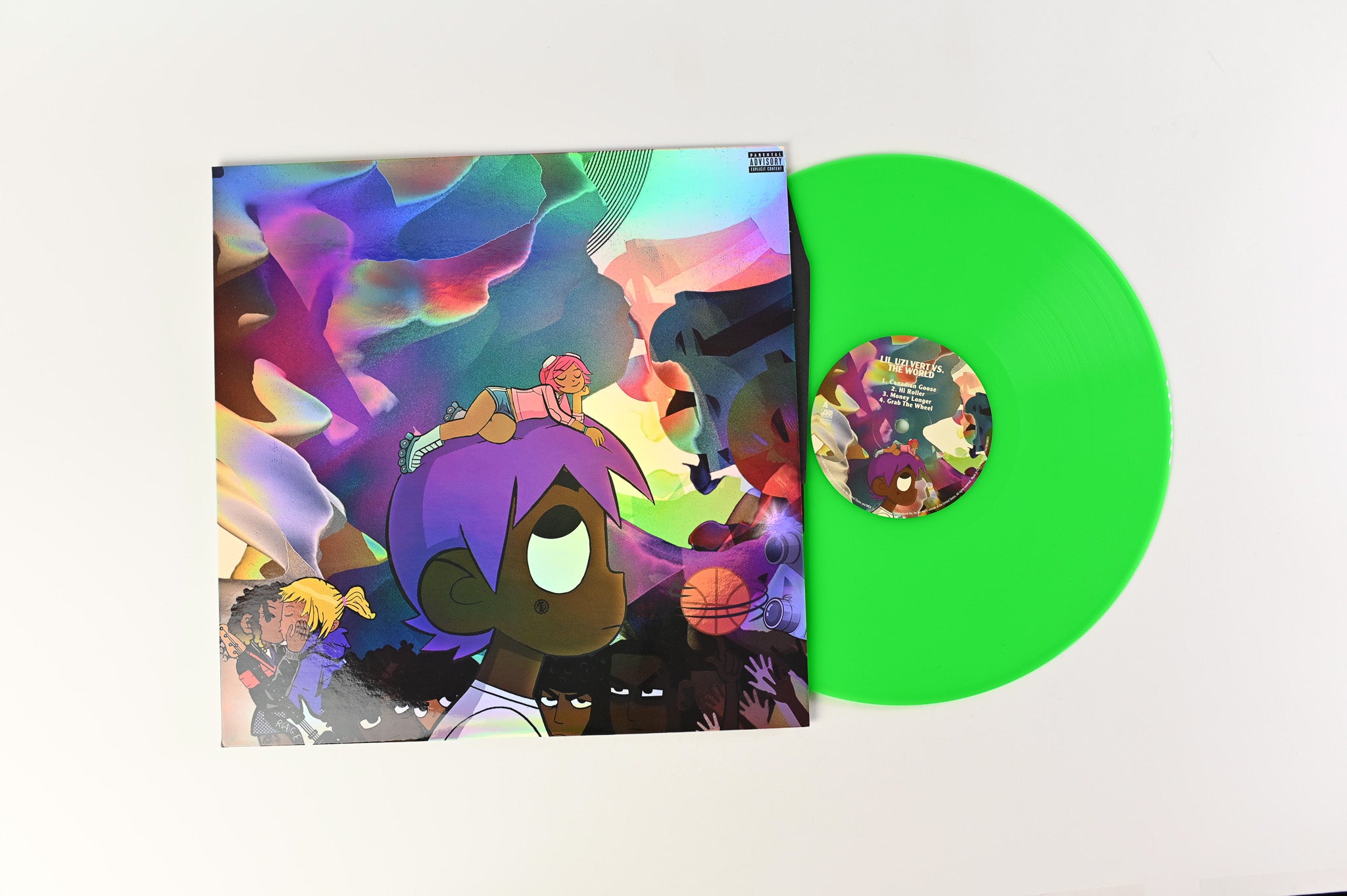 Lil Uzi Vert - Lil Uzi Vert Vs The World on Atlantic Vinyl Me Please Neon Green w/ Iridescent Cover Reissue