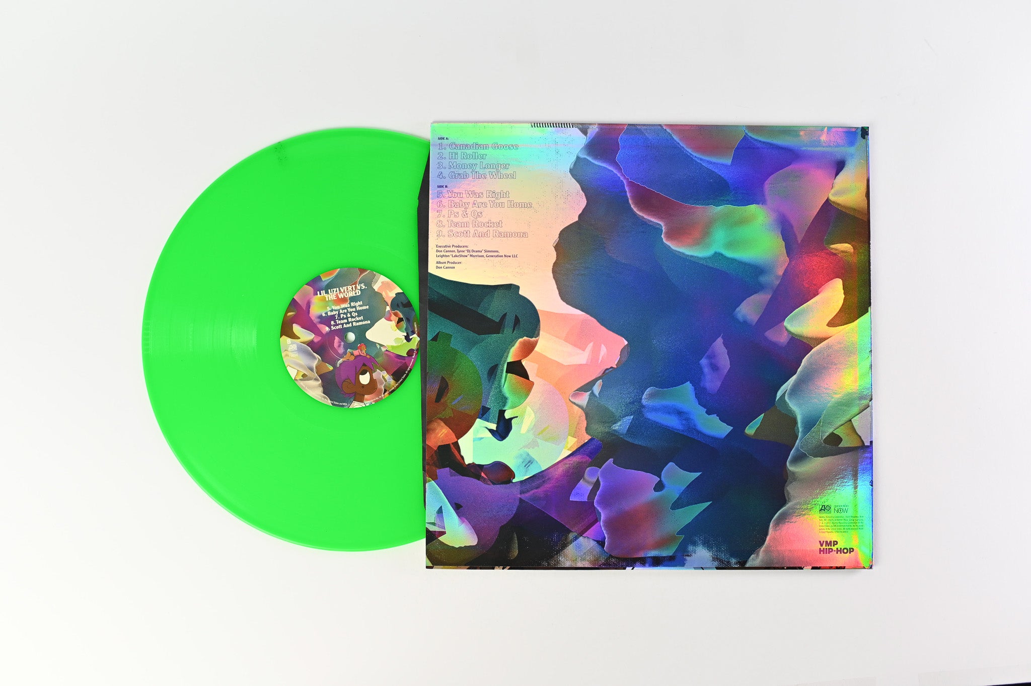 Lil Uzi Vert - Lil Uzi Vert Vs The World on Atlantic Vinyl Me Please Neon Green w/ Iridescent Cover Reissue