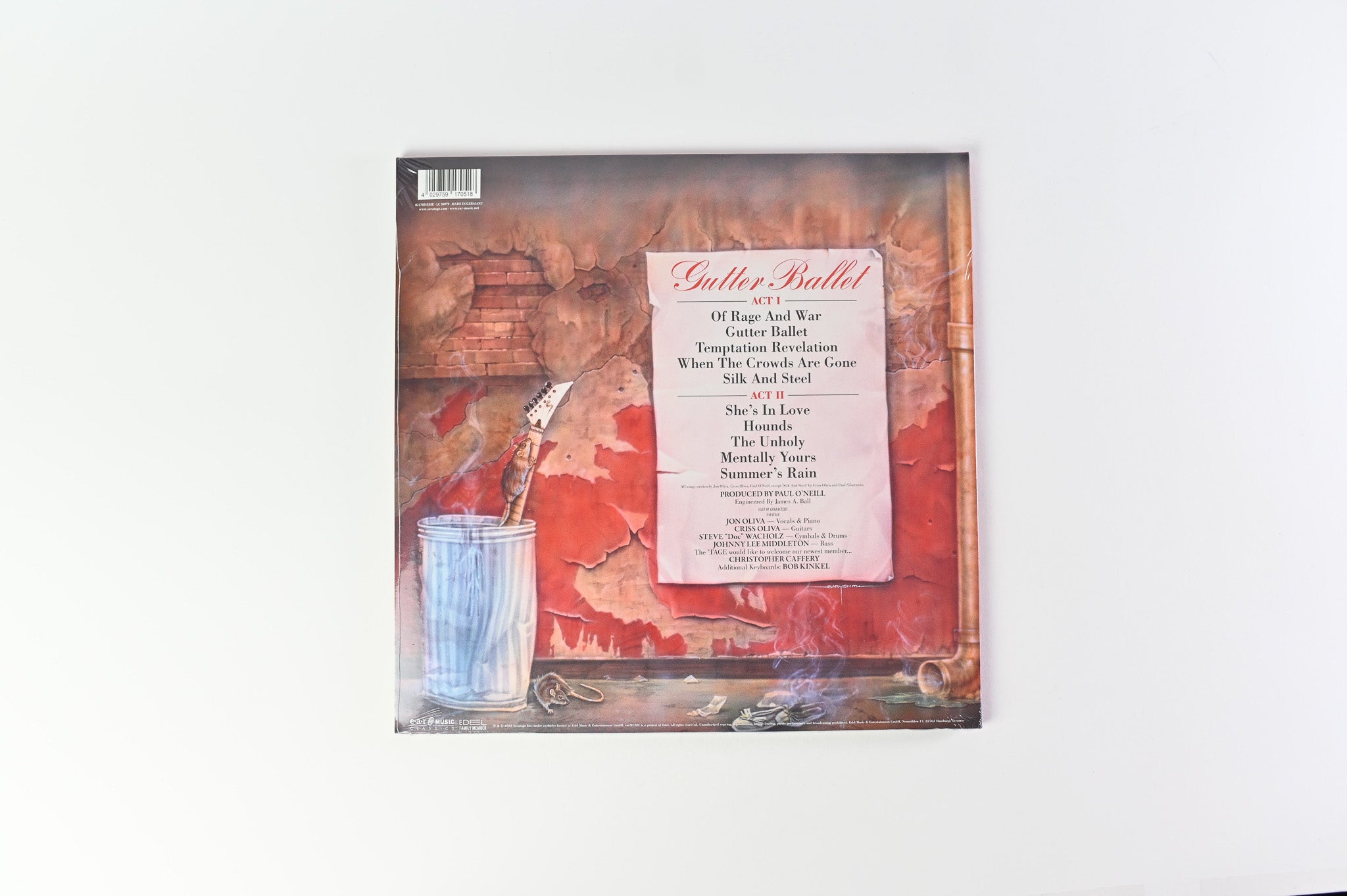 Savatage - Gutter Ballet on Ear Music Classics Ltd Silver Vinyl Reissue Sealed