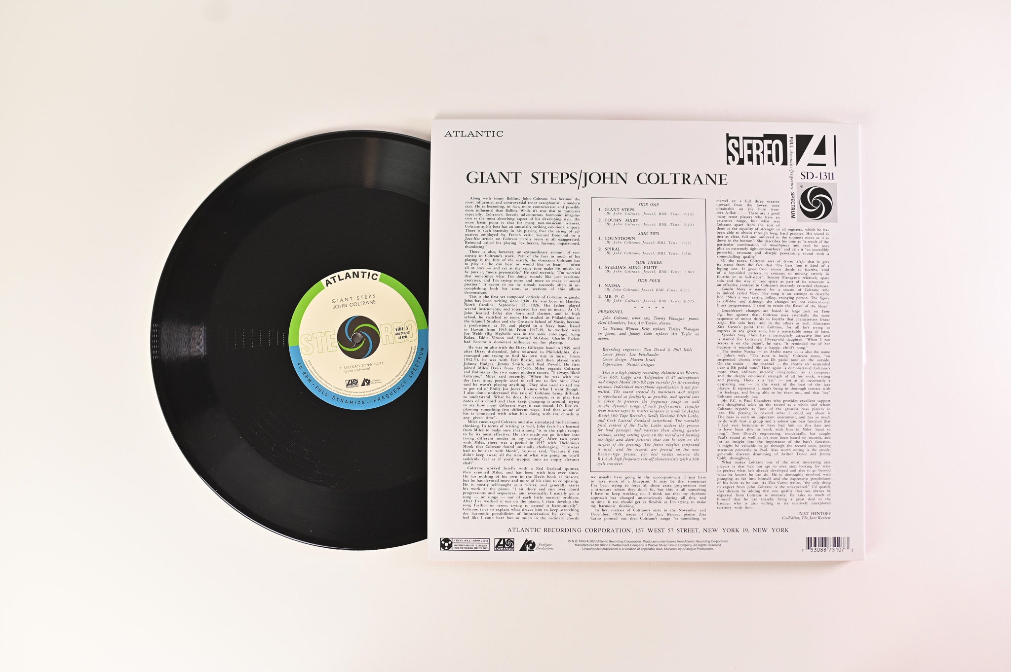 John Coltrane - Giant Steps on Analogue Productions Atlantic 75 Series - 2-lp 45 RPM