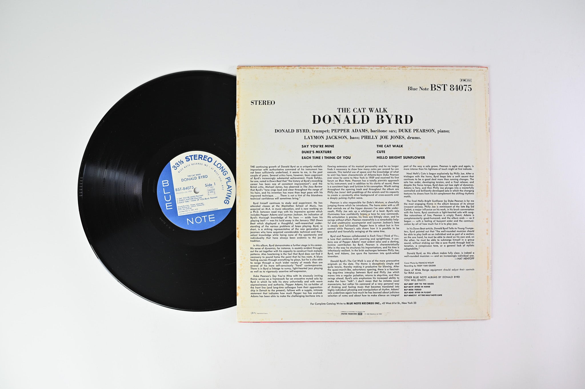 Donald Byrd - The Cat Walk on Blue Note BST 84075 - French Reissue