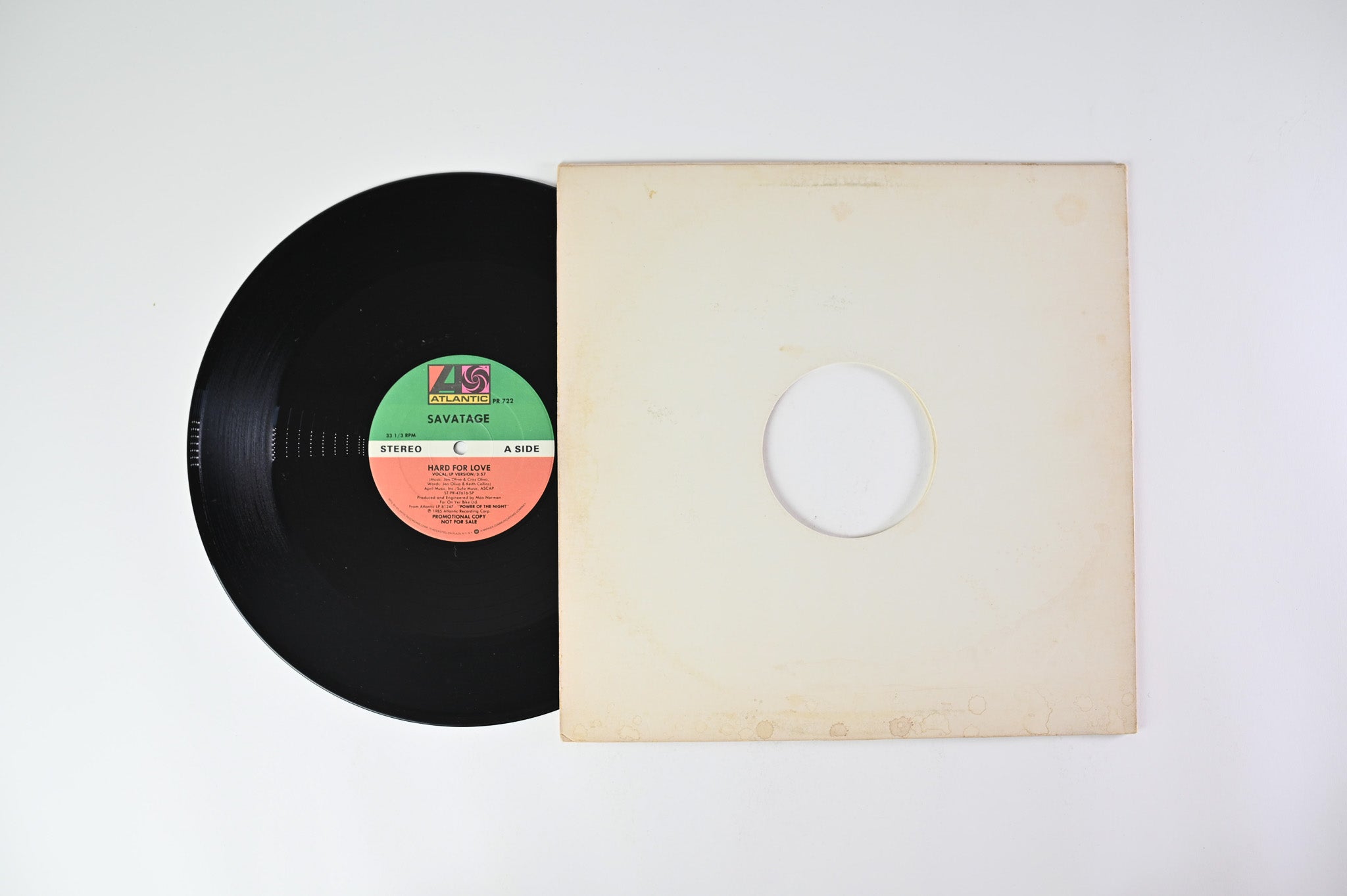 Savatage - Hard For Love on Atlantic 12" Single Promo