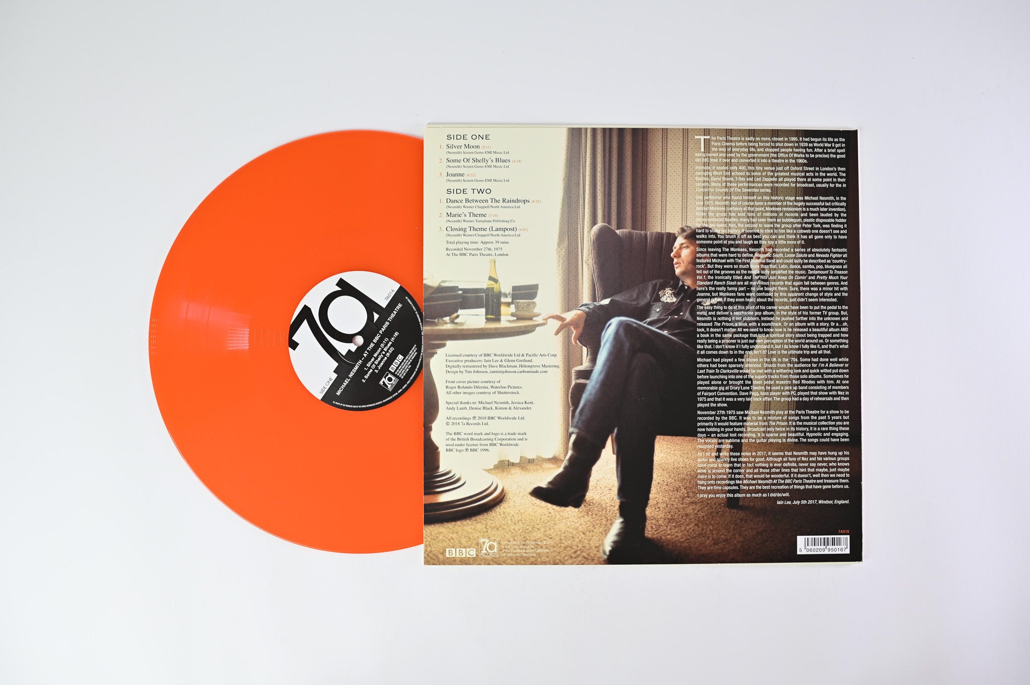 Michael Nesmith - At The BBC Paris Theatre on 7A Ltd Orange Vinyl UK Pressing