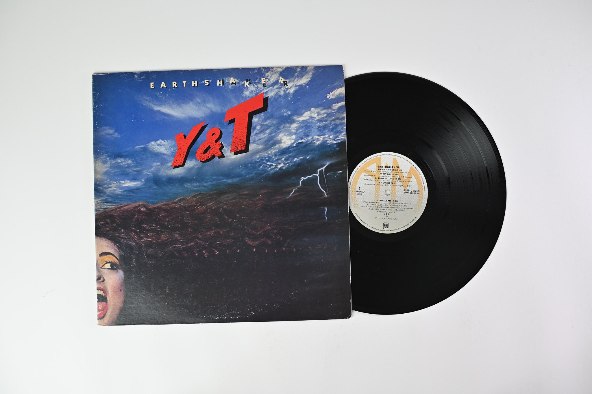 Y & T - Earthshaker, 1981 A&M Records AMP-28046 Japan LP + OBI