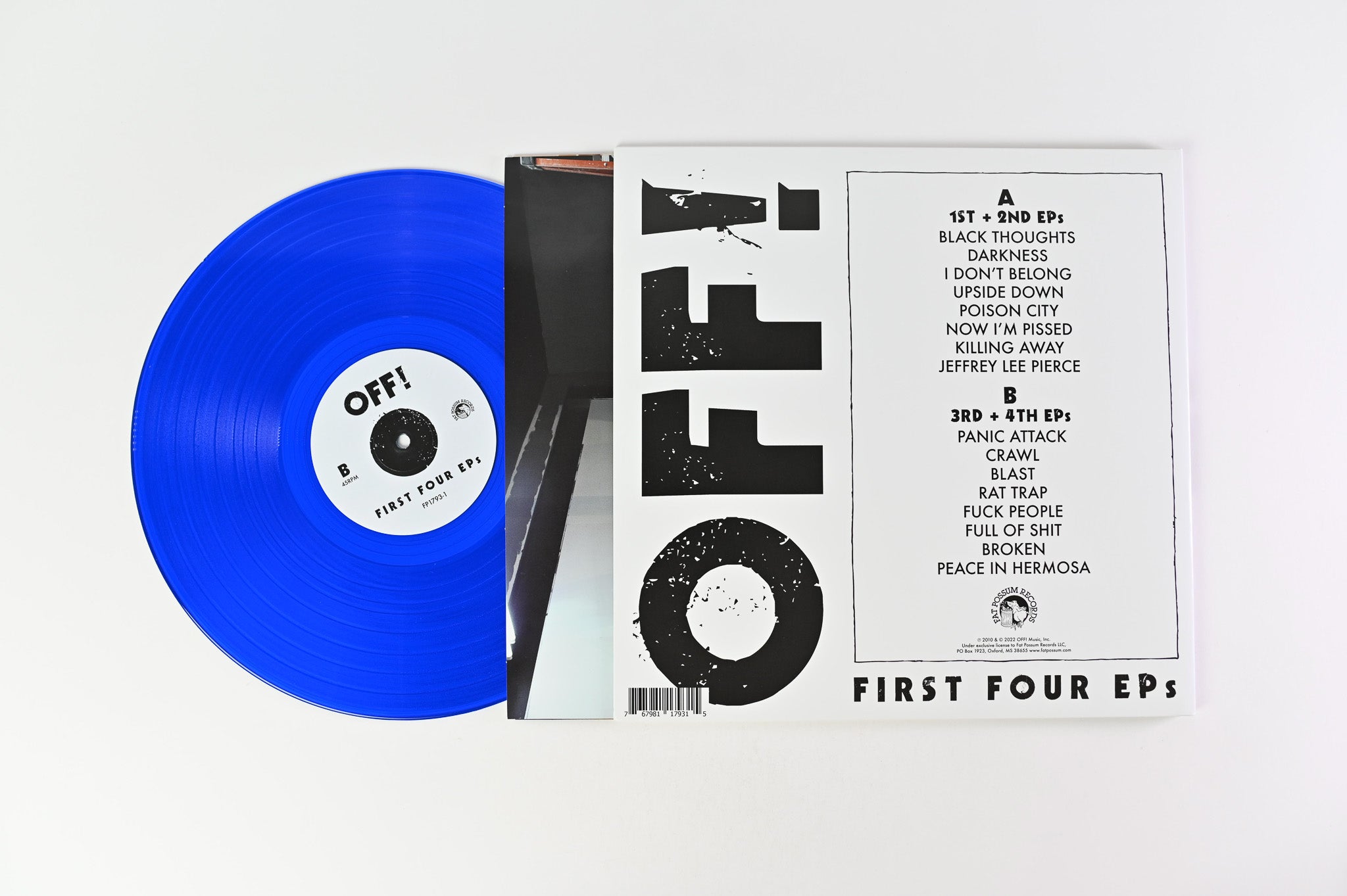 OFF! - First Four EPs on Fat Possum Ltd Blue Translucent Reissue