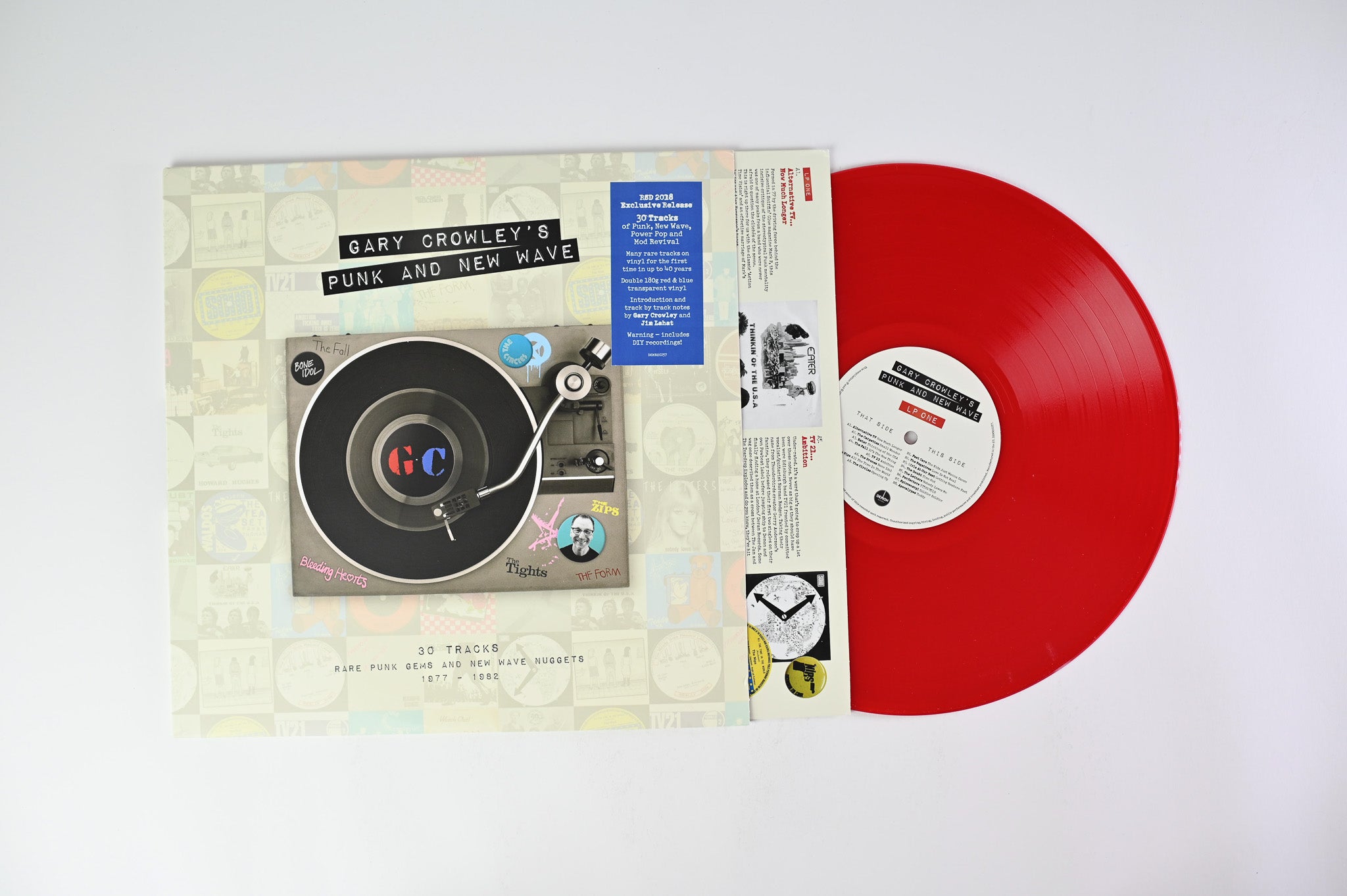 Gary Crowley - Gary Crowley's Punk And New Wave (30 Tracks Rare Punk Gems And New Wave Nuggets 1977 - 1982) on Demon Records - Red / Blue Vinyl