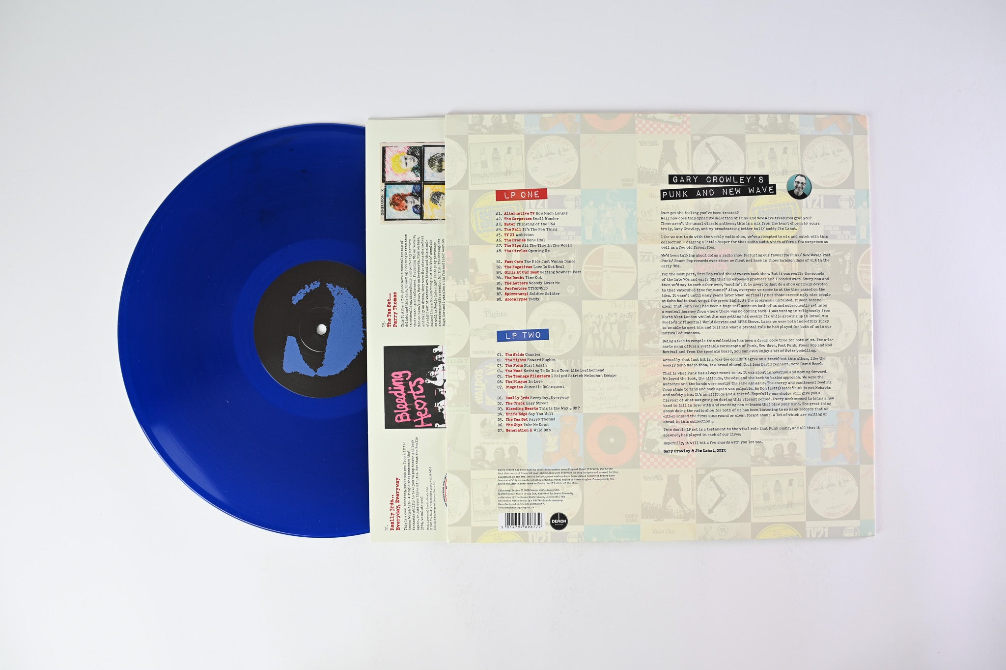 Gary Crowley - Gary Crowley's Punk And New Wave (30 Tracks Rare Punk Gems And New Wave Nuggets 1977 - 1982) on Demon Records - Red / Blue Vinyl