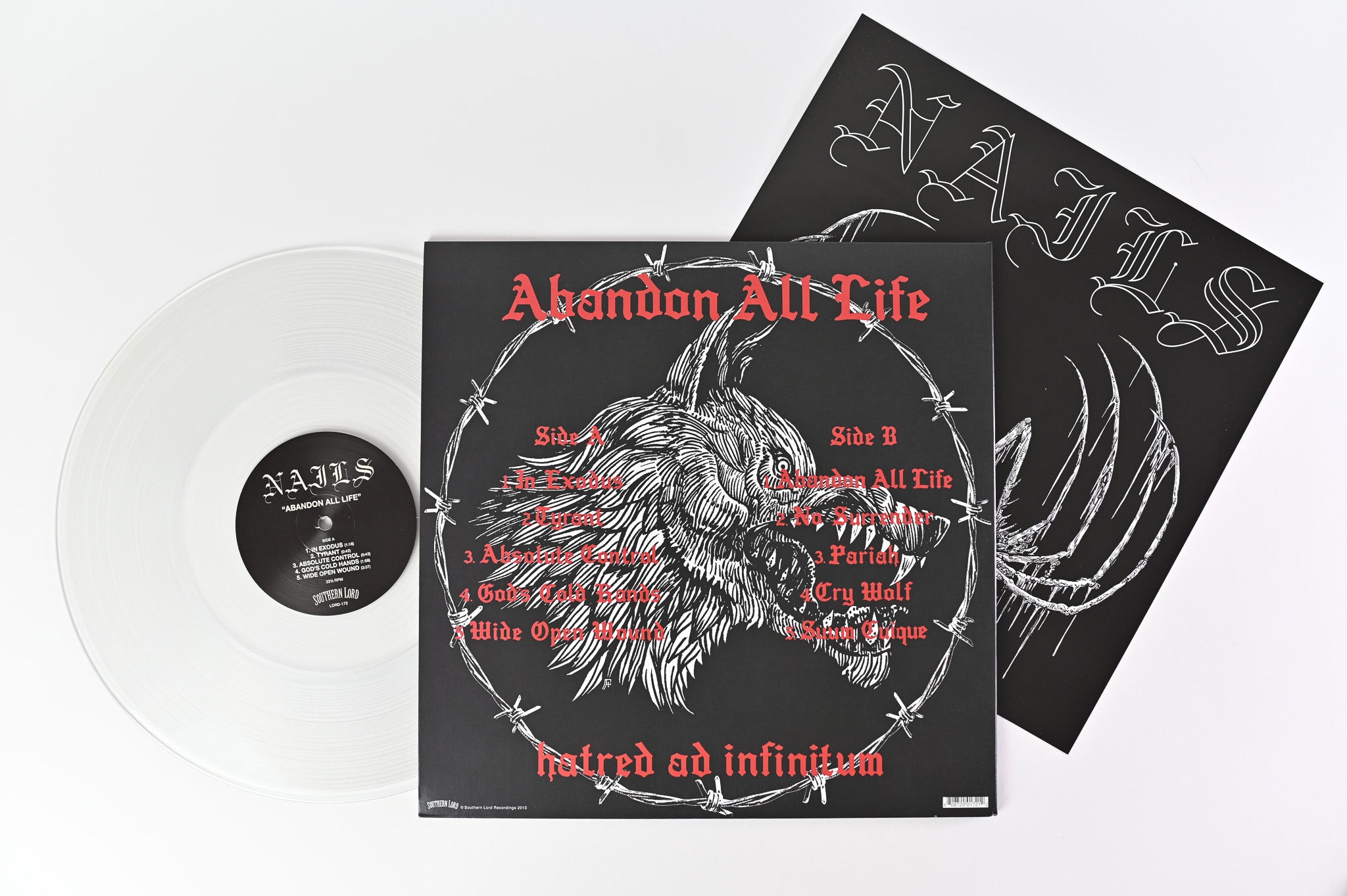 Nails - Abandon All Life on Southern Lord - Clear Vinyl