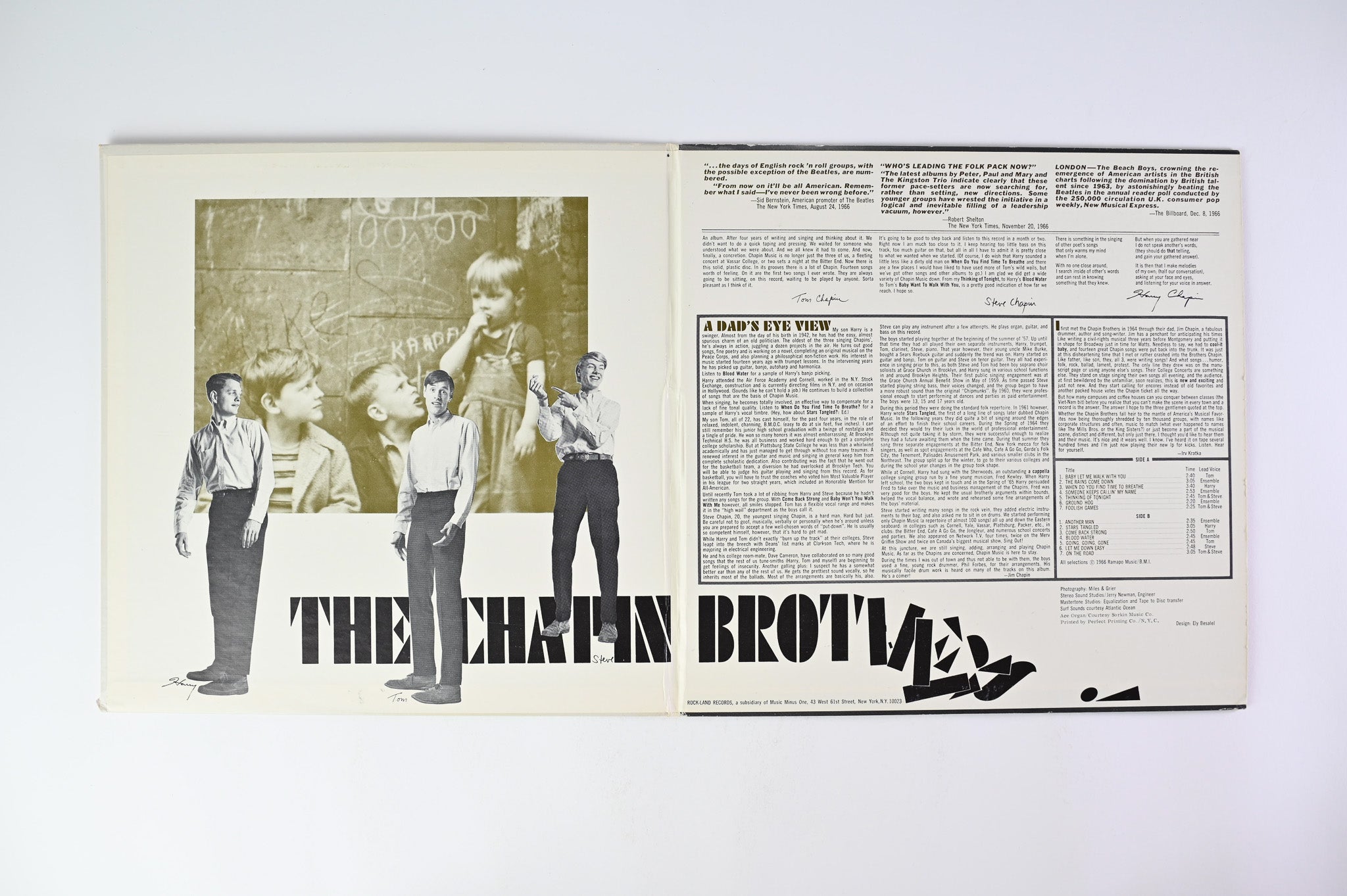 The Chapin Brothers - Chapin Music! on Rock-Land Records