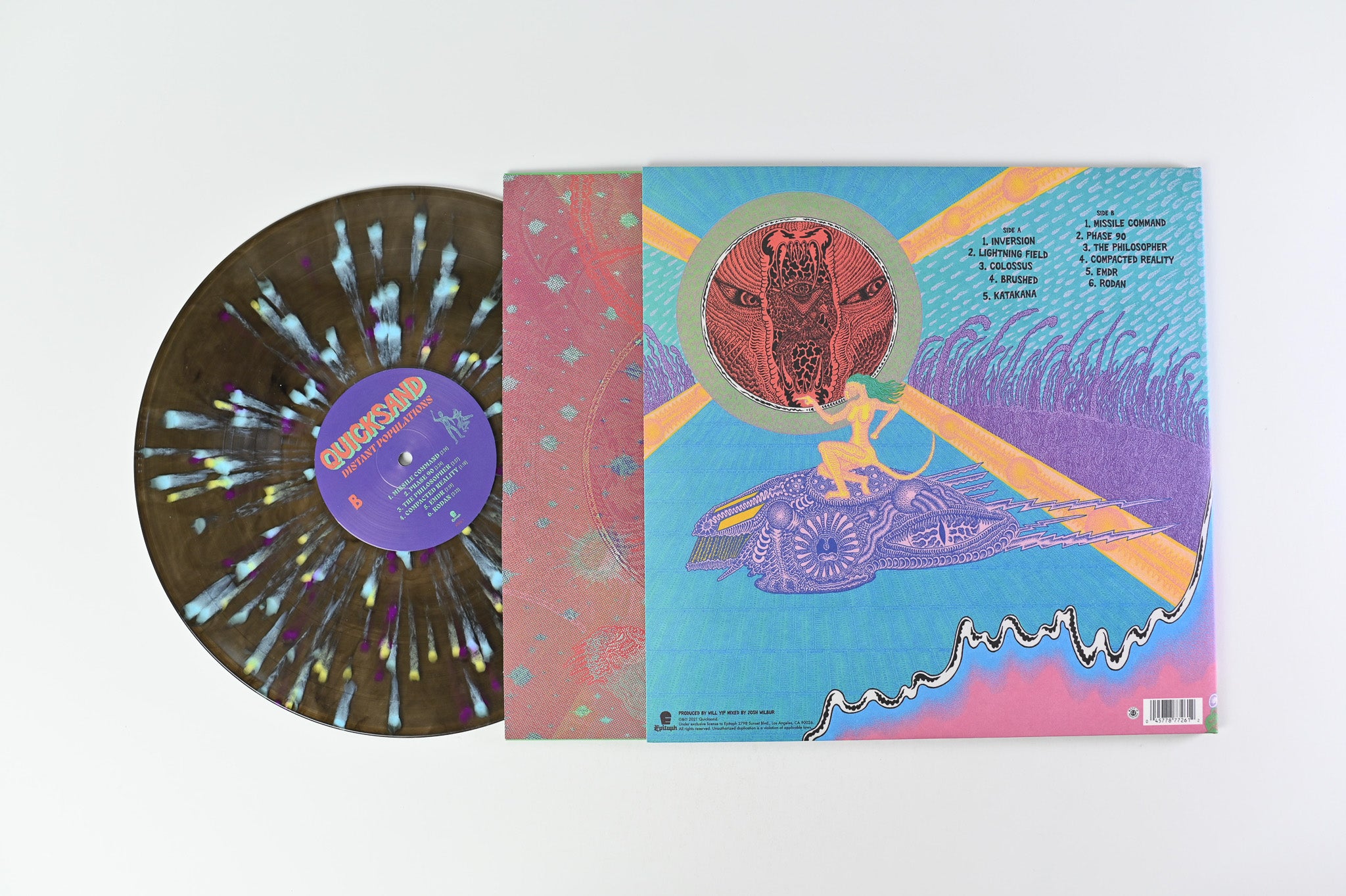 Quicksand - Distant Populations on Epitaph Ltd Smoke with Splatter Vinyl