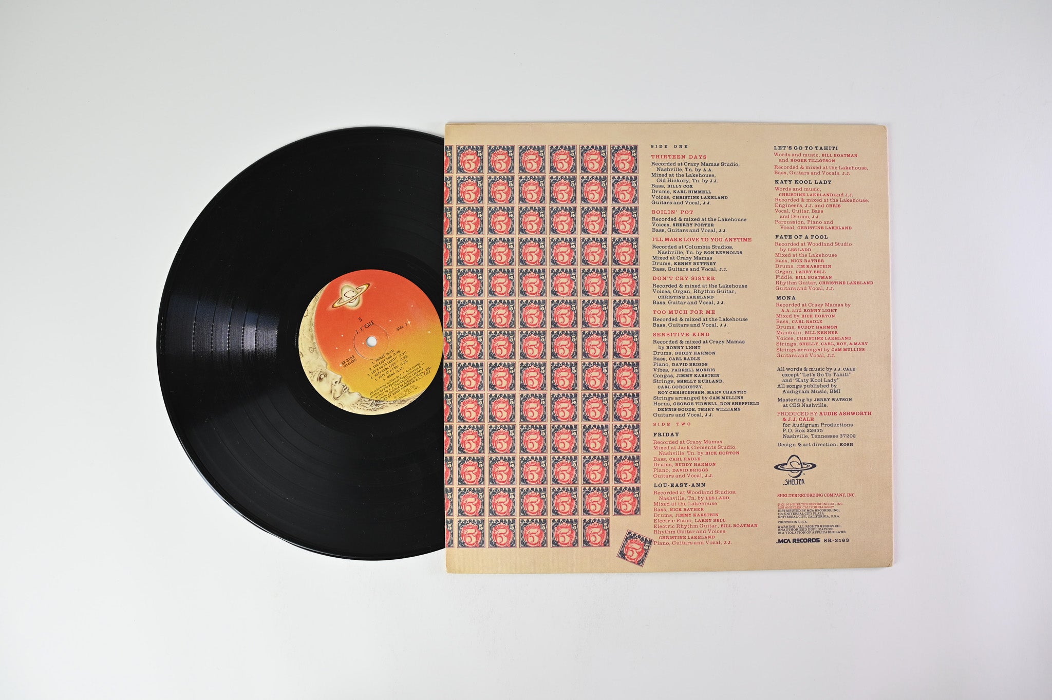 J.J. Cale - 5 on Shelter Records