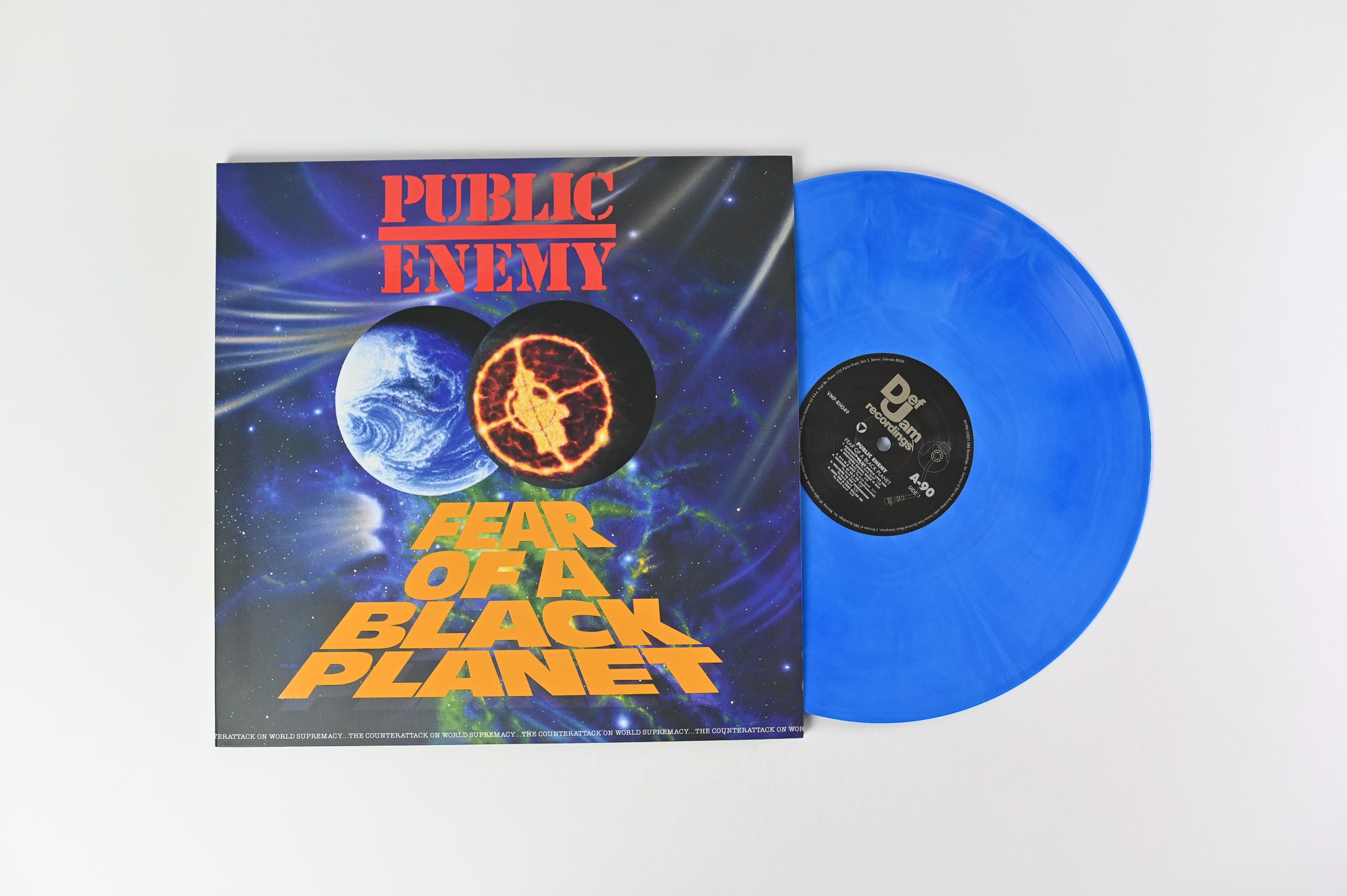Public Enemy - Fear Of A Black Planet on Def Jam Blue and Brown Swirl Reissue