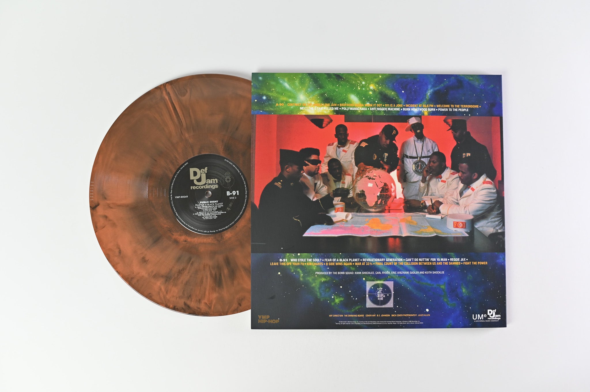 Public Enemy - Fear Of A Black Planet on Def Jam Blue and Brown Swirl Reissue